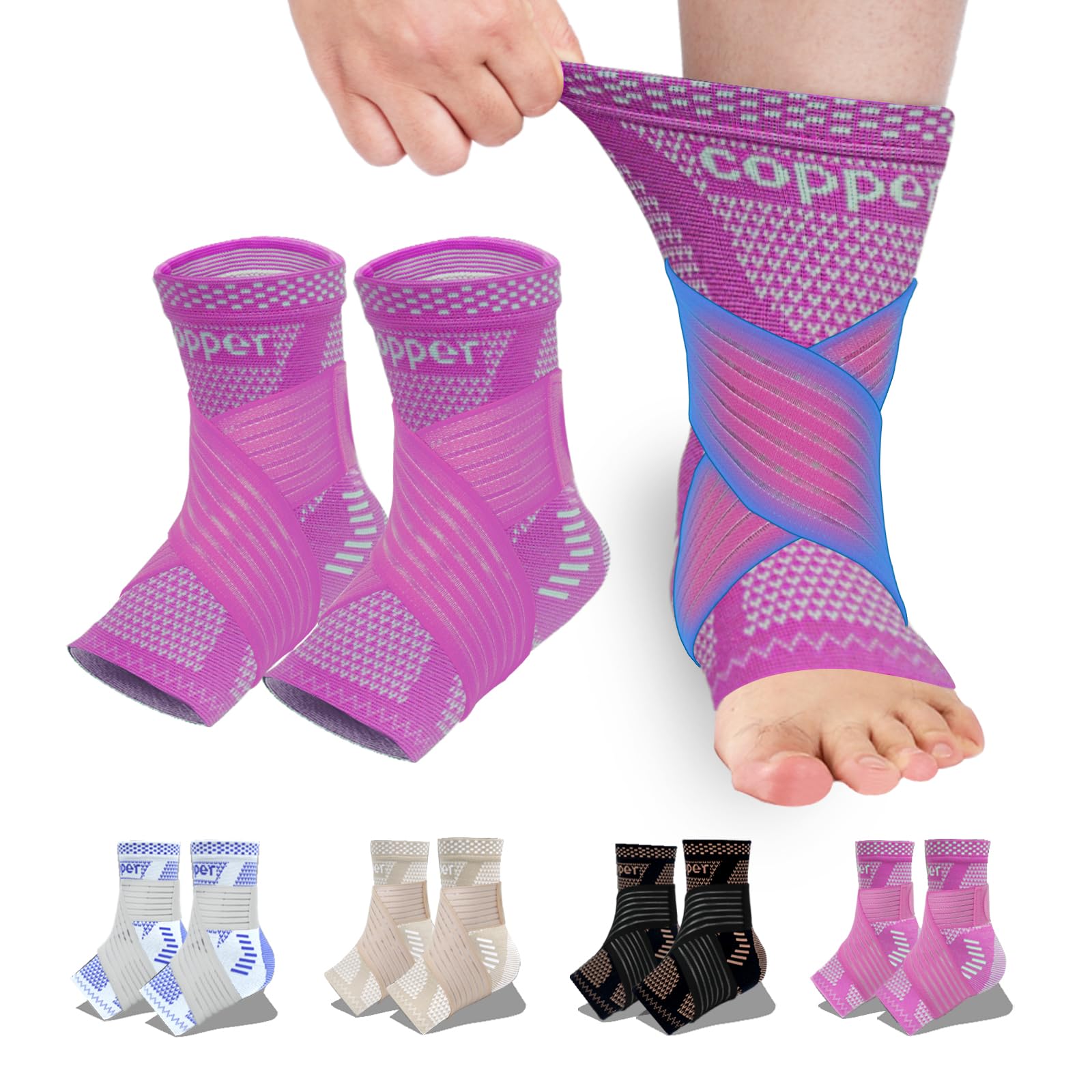 Copper Ankle Brace - Support & Relief -12