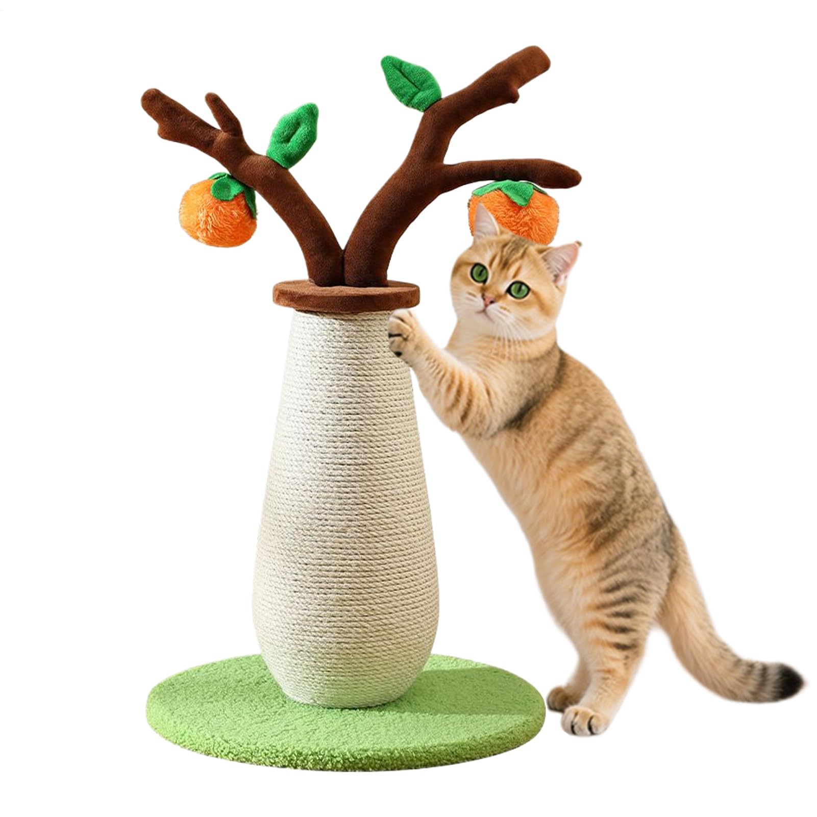 Rascador para Gatos Base De Felpa Antideslizante Para Cuidado De Uñas | Poste de Rascado para Gatos para en Sofá Mesa Esquina Área de durante Navidad y en el Hogar