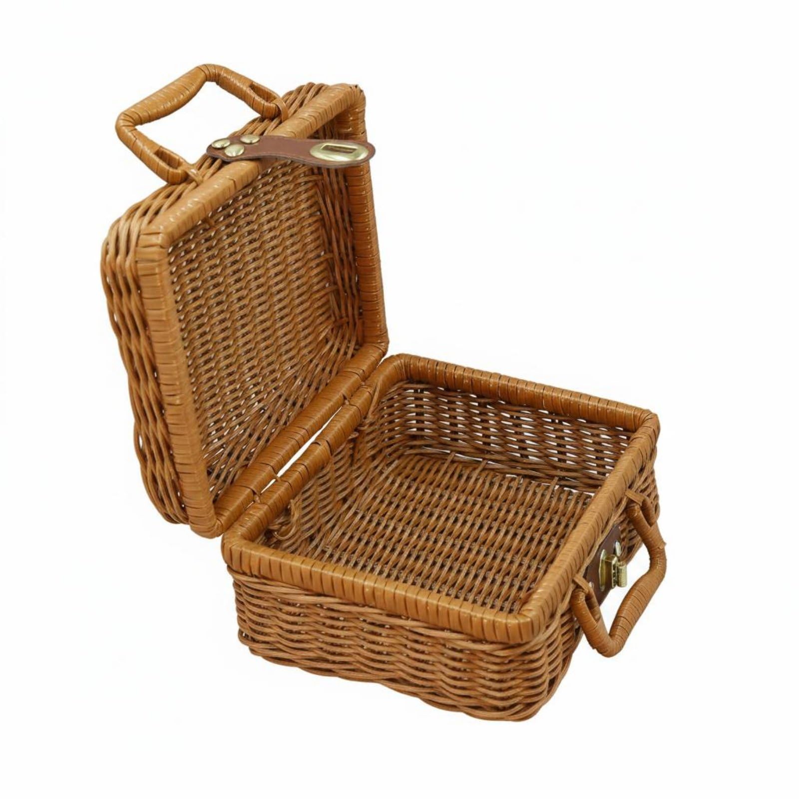 Handmade Rattan Suitcase Portable Handle Wicker Box Decorative Woven Hand-Carry Trunk Retro Design For Gift Giving, Room Decor, | Hat Boxes Vintage Accessories Clothing, Shoes-image-18
