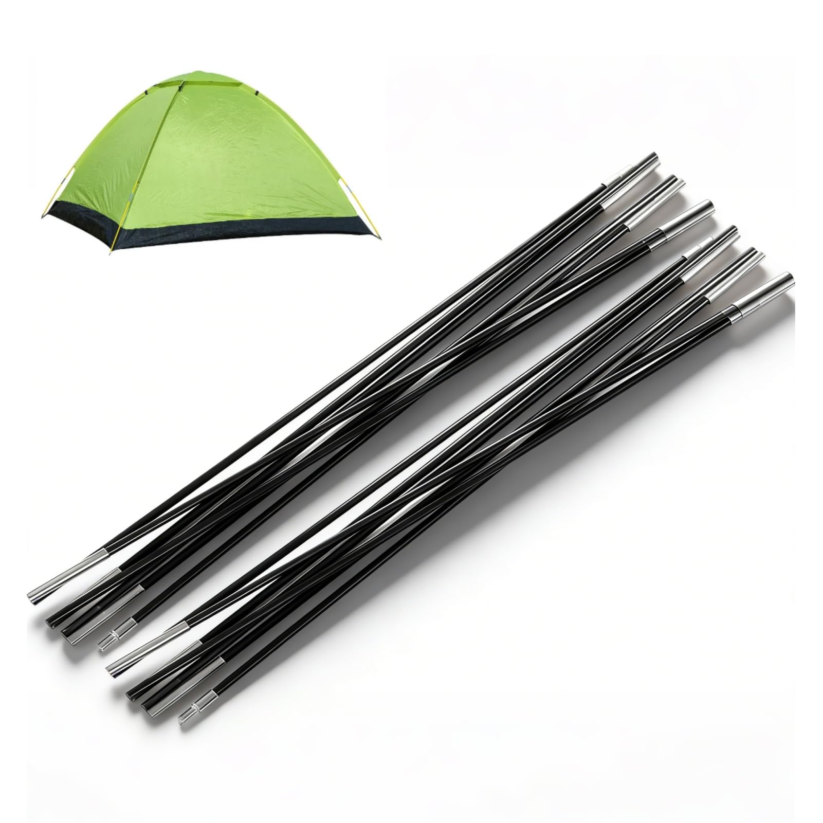 Fiberglass Tent Poles, 3.96m Tent Poles Replacement for 3-4 People Lightweight Camping Support Rod Awning Frame Kit Easy to Install for Hiking Outdoor Camping Backpacking : Patio, Lawn & Garden