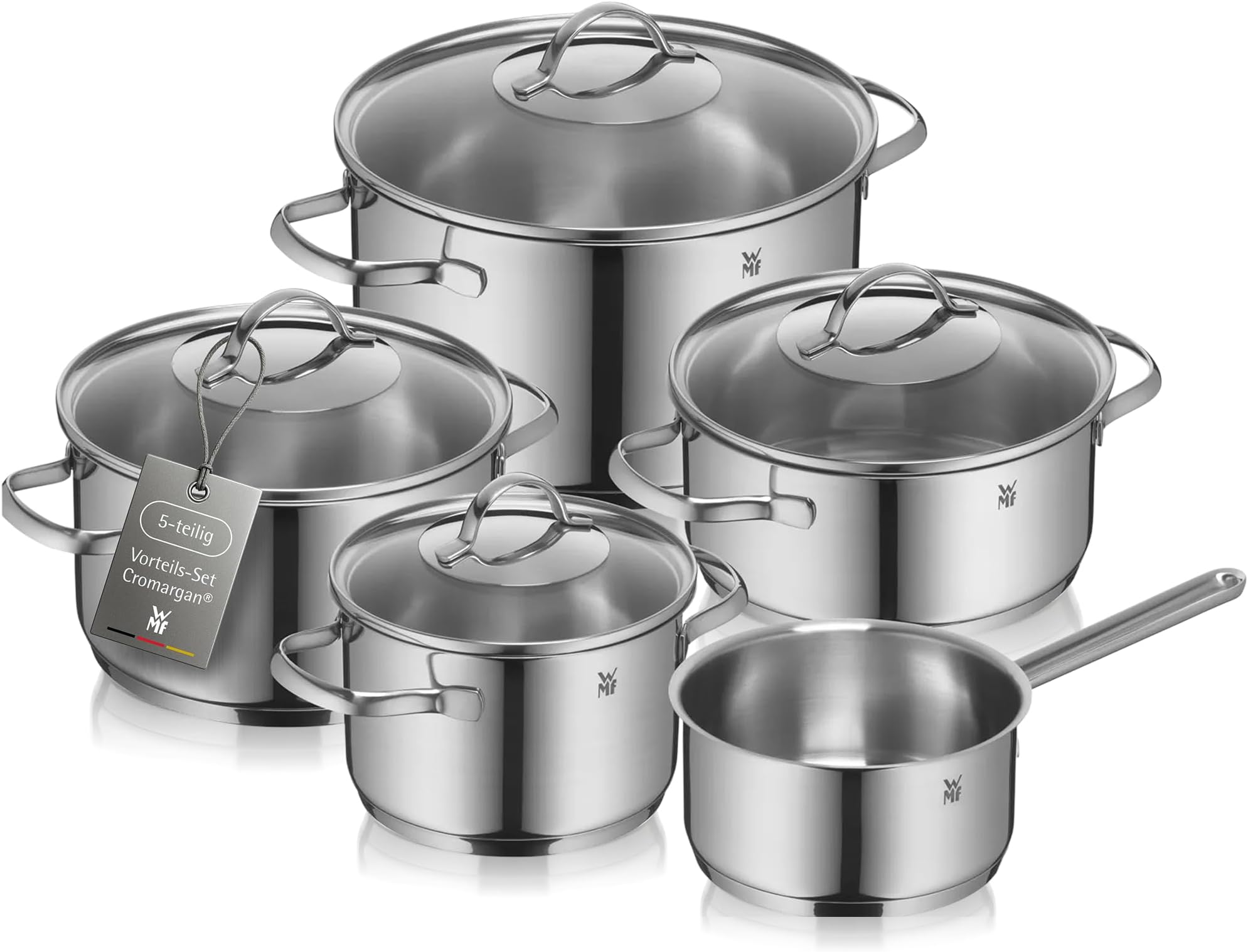 Provence Plus Cromargan Pot Set, Silver, 5-Piece