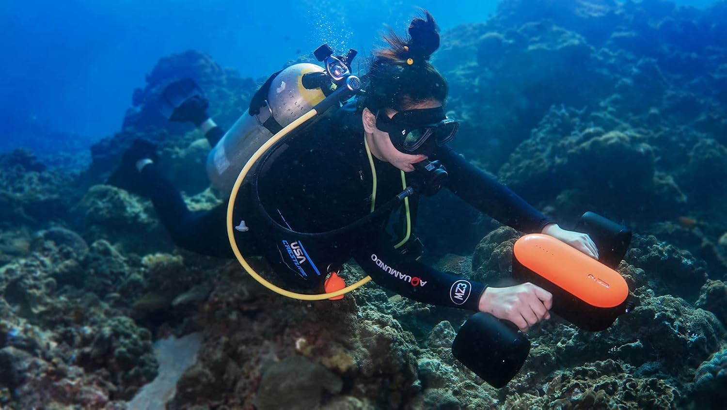 Sottomarino scooter with 2 -speed support and action camera for swimming sports water and underwater surf snorkeling (S2 scooter) 7 714aq6n3hEL. AC SL1500