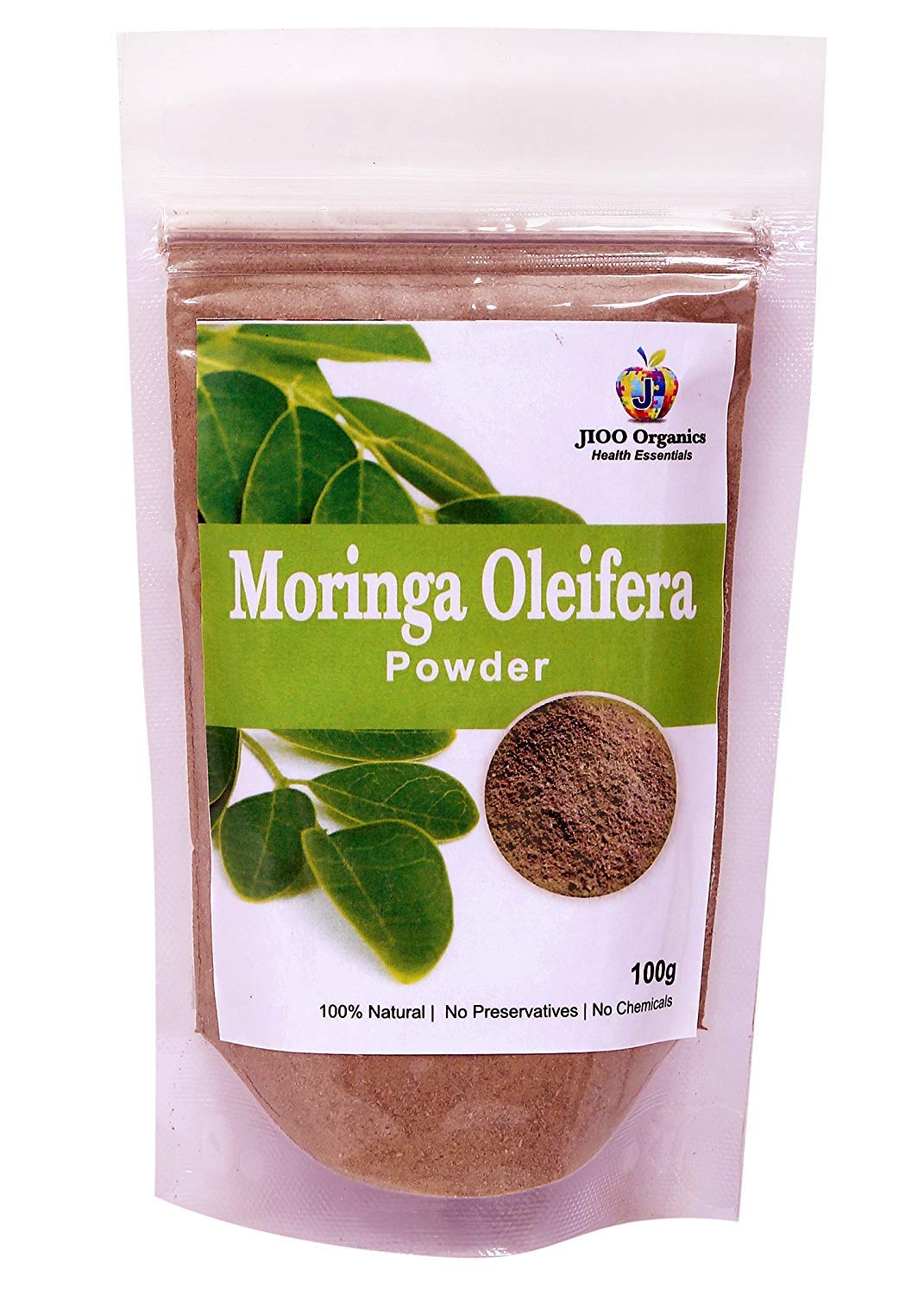 Jioo Organics Moringa Powder Organic - 100 Gram, सहजन Leaf Powder, Essential Nutrition, Boosts Energy Levels & Stamina, Herbal Supplement, Rich In Antioxidants Herbal Moringa