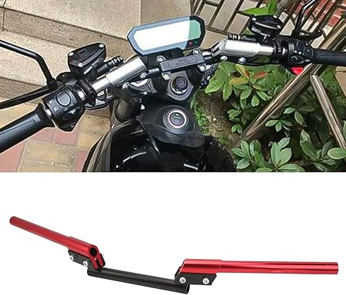 Miniatura 2 de Acouto Manillar de motocicleta, mango ajustable universal de 0.866 in para automóvil deportivo, tranvía, ATV, scooter, vehículo todoterreno (rojo)