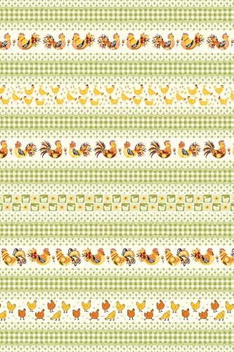 Tecido Tricoline Circulo 100% Algodão (Metro) (2630 - BARRADO GALINHAS)