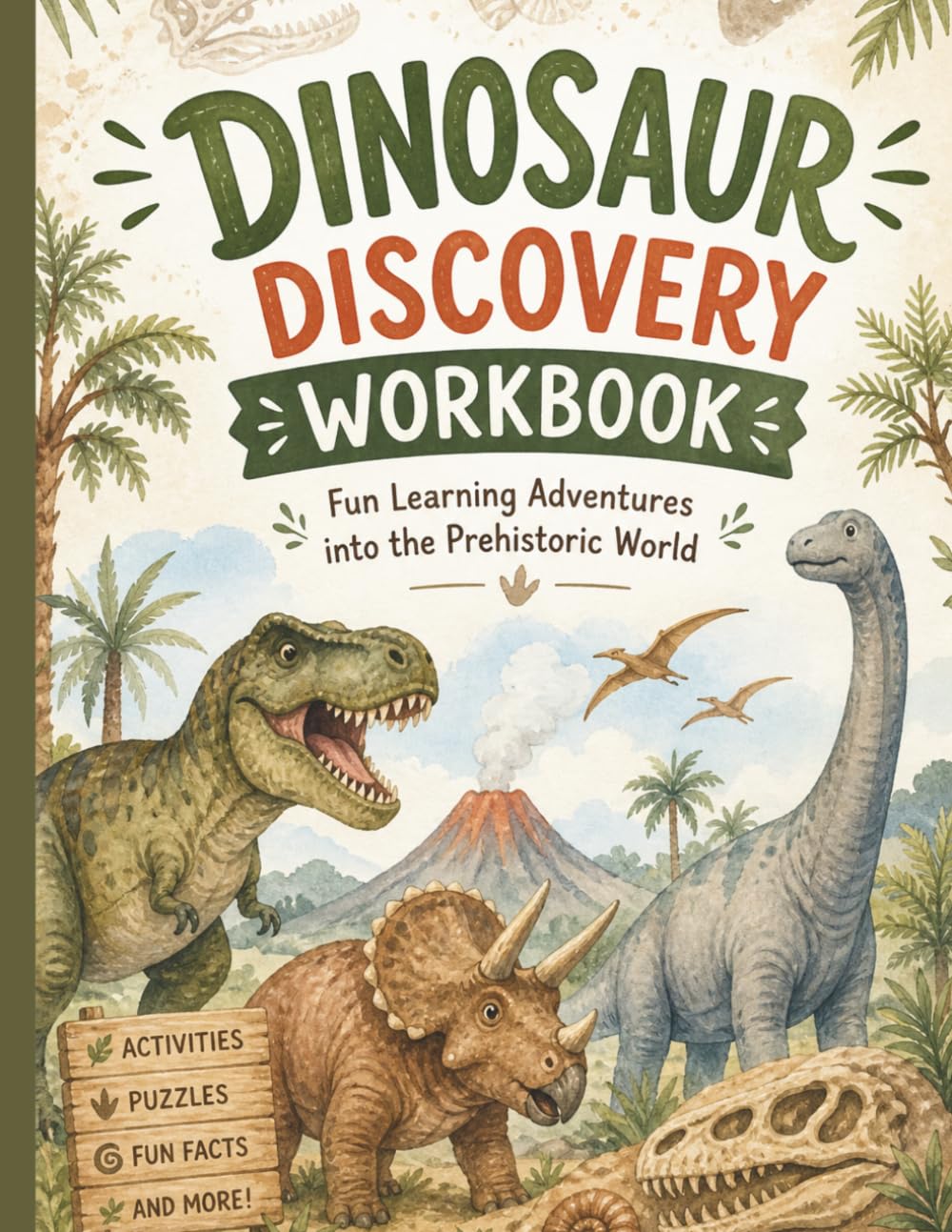 Dinosaur Discovery Workbook for Kids: Fun Learning Adventures into the Prehistoric World