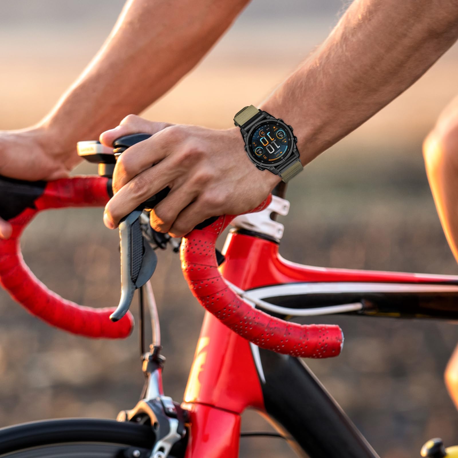 Quickfit - Correa de nailon compatible con Garmin Fenix 8 de 43 mm/Fenix 7S/7S Pro/6S/6S Pro/5S/5S Plus, correas de repuesto de 20 mm para Garmin Epix Pro 42mm/Descent Mk3i 43mm/Approach S70