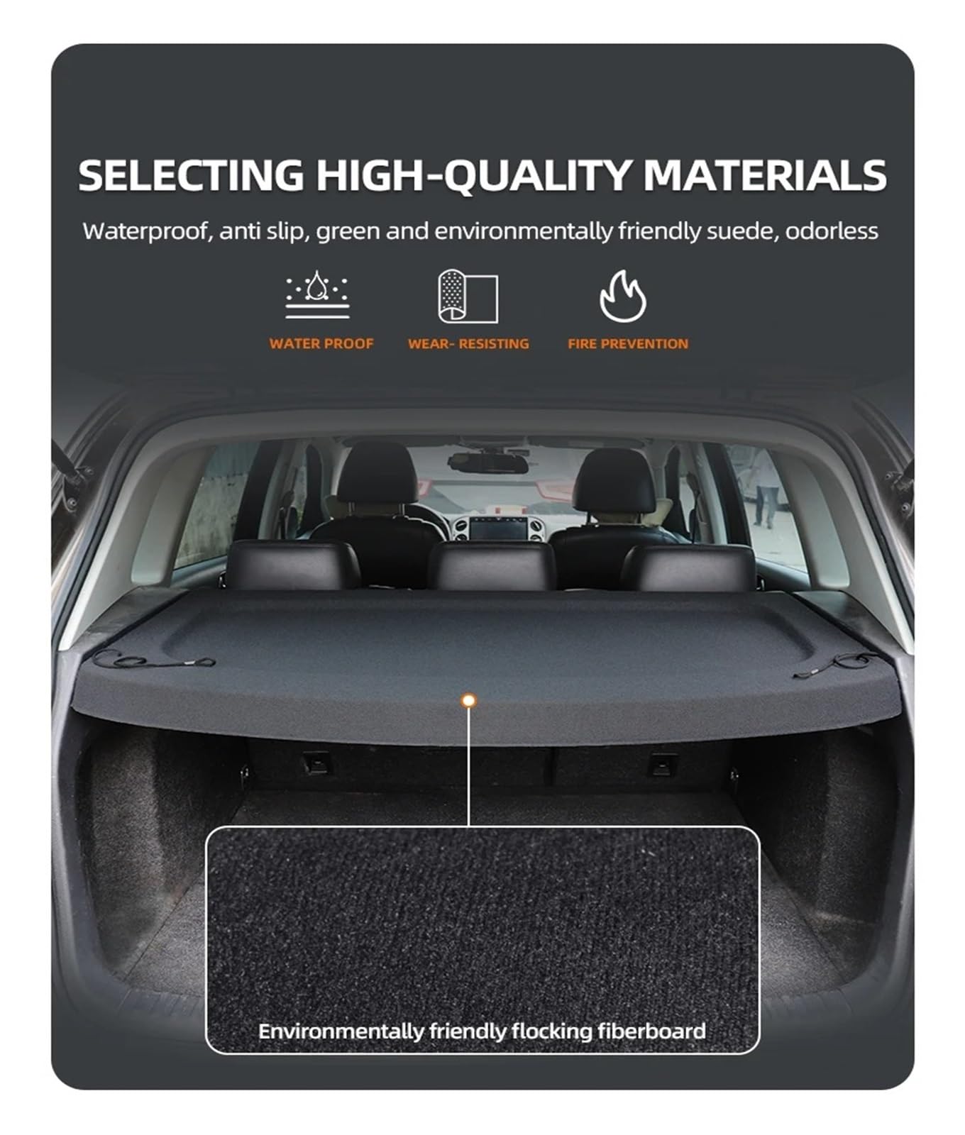 Copertura Bagagliaio per Chery per OMODA Copertura per Bagagliaio Non Retrattile Portapacchi Accessori per Interni Auto Anti-sbirciatine Baule Ripiano