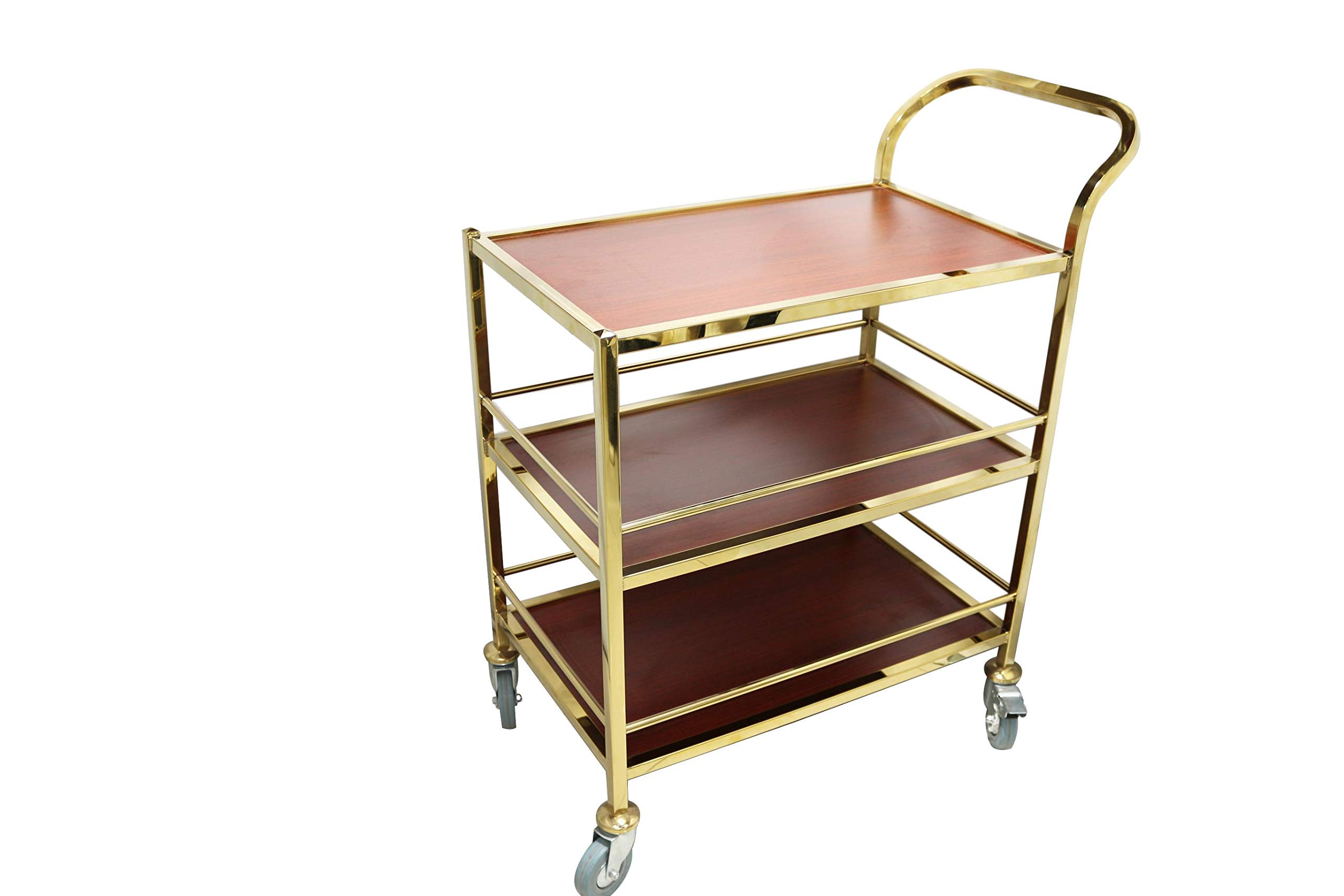 STAINLESS STEEL 3 LAYER SERVICE TROLLEY