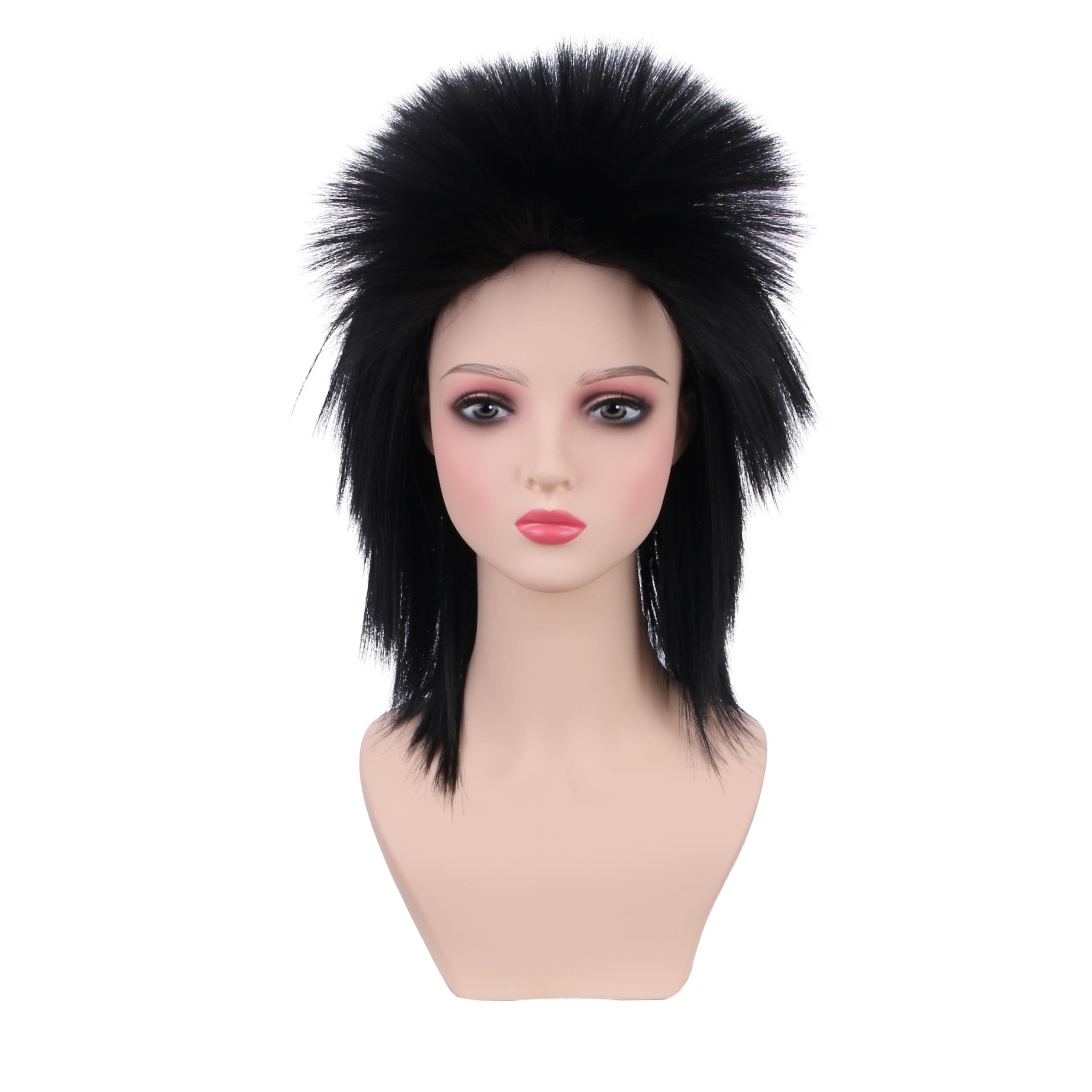 DUDUWIG Child Black Wig Kids Long Straight Black Wig Synthetic Wig Cosplay Hair Wig