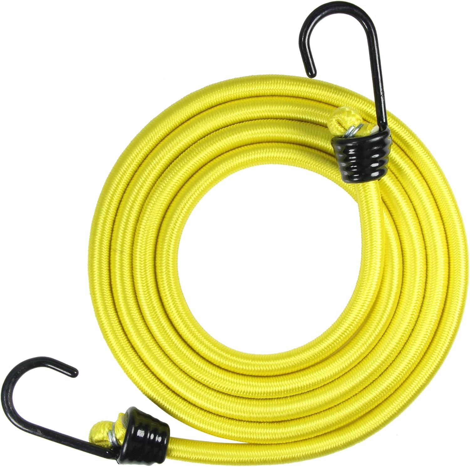Joneaz Bungee Cords Heavy Duty Outdoor 12 inch, 4 Piece 10mm Diameter Yellow Bungie Straps with