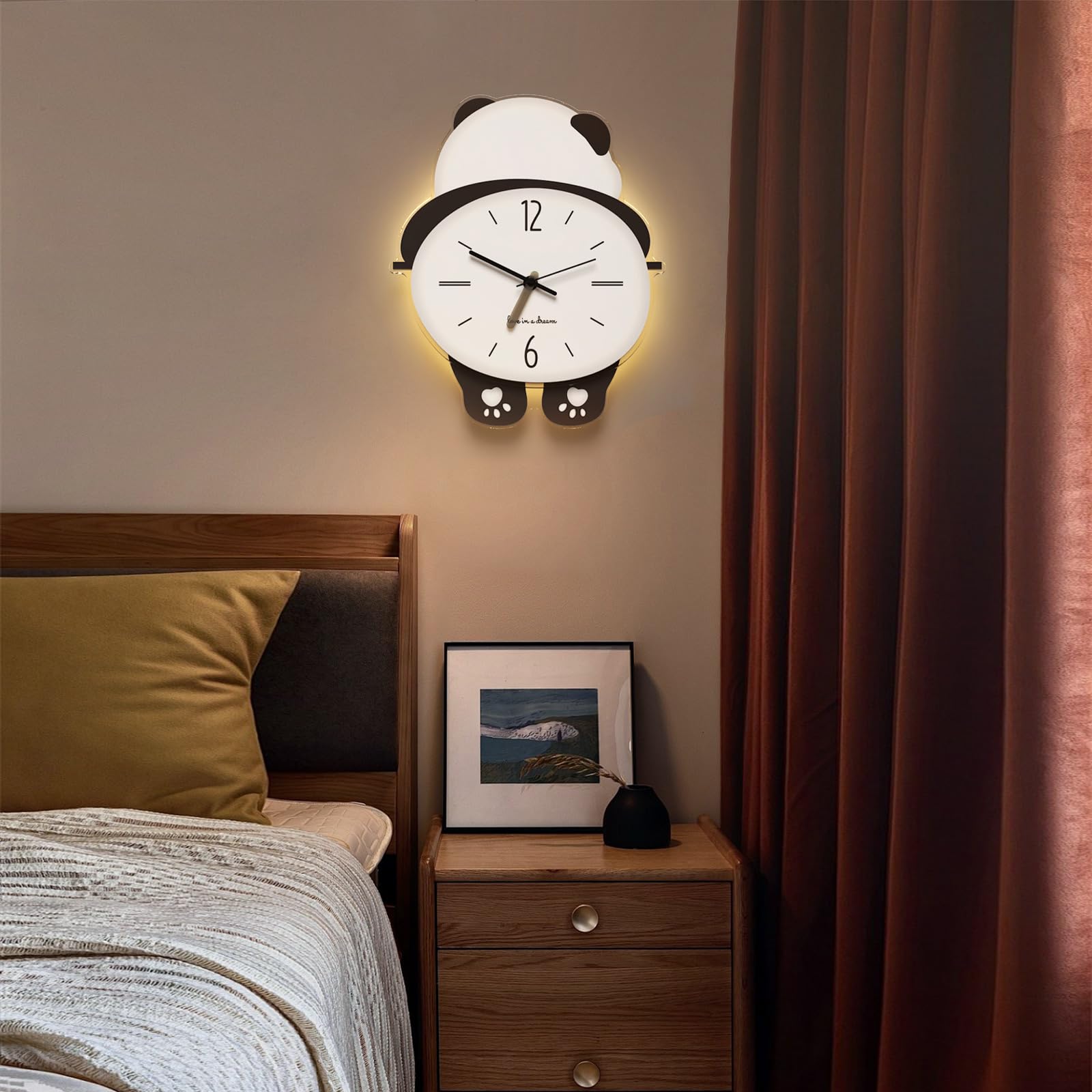 MEISD Decorative Wall Clock for Living Room Decor, Modern Wall Clocks Battery Operated for Bedroom Kitchen Office Home, 16.5 Inch Acrylic Big Silent Creative Wall Clock Non Ticking (16.6 Inch_1)