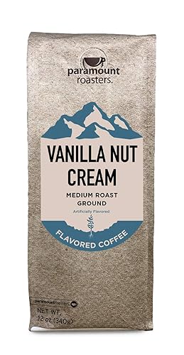 Miniatura 4 de Paramount Roasters, Café molido con sabor a crema de nuez de vainilla, paquete de tostado medio de 1-12 onzas de Paramount Coffee Company
