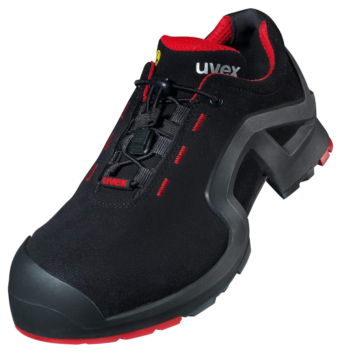 Uvex 1 X-Tended Support Arbeitsschuhe - S3-Sicherheitsschuhe für Damen & Herren - Rot-Schwarz