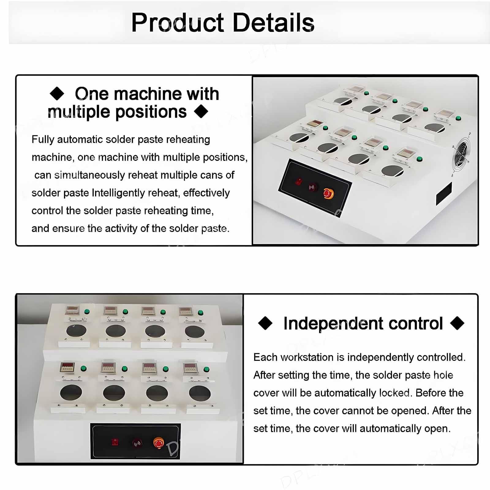 Máquina de calentamiento de pasta de soldadura, control de temperatura totalmente automático, equipo de calefacción de jeringa para un ablandamiento optimizado de la pasta de soldadura