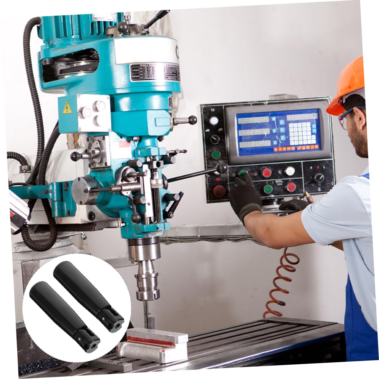 Unomor Revolving Handle Grip for Machine Tools Handwheel Handle Comfortable Rotating Crank Design for Lathes and Milling Machines