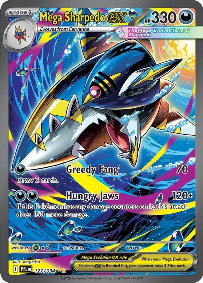 Pokemon - Mega Sharpedo ex 127/094 - Phantasmal Flames - Special Illustration Rare - Single Card