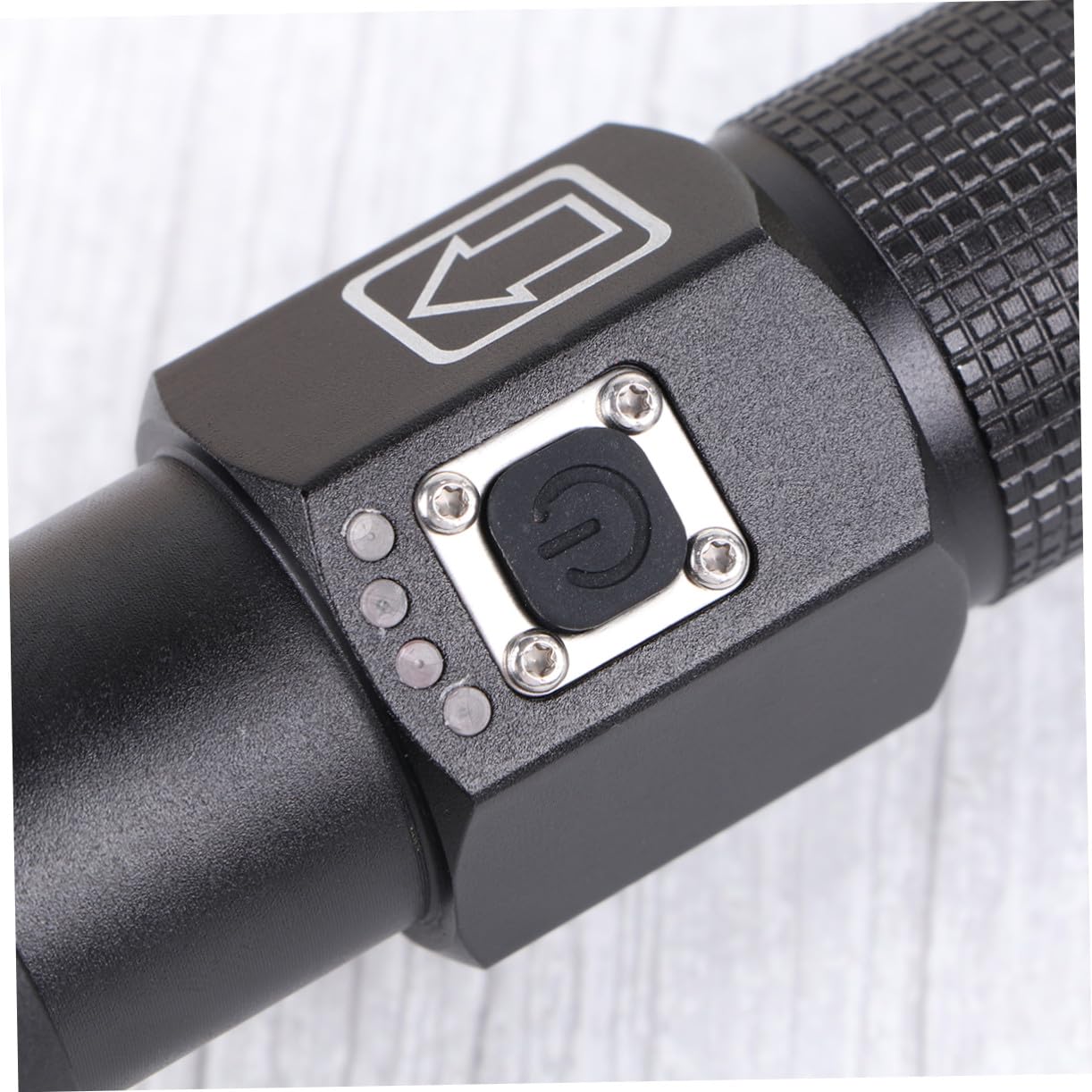 Didiseaon Torcia LED Ricaricabile Display Batteria USB 2 Sezioni Lega di Alluminio P90 Forte Luce Zoom per Campeggio e Passeggiate Cane