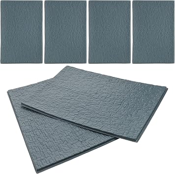 Toyvian Mini Roof Tiles 6 Sheets 11.81 X 7.87 in Diy Miniature Roof Tiles for 1 12 Scale Dollhouse Model Materials Sand Table Tiles Decors Mini House Tiles for Garden Scenes
