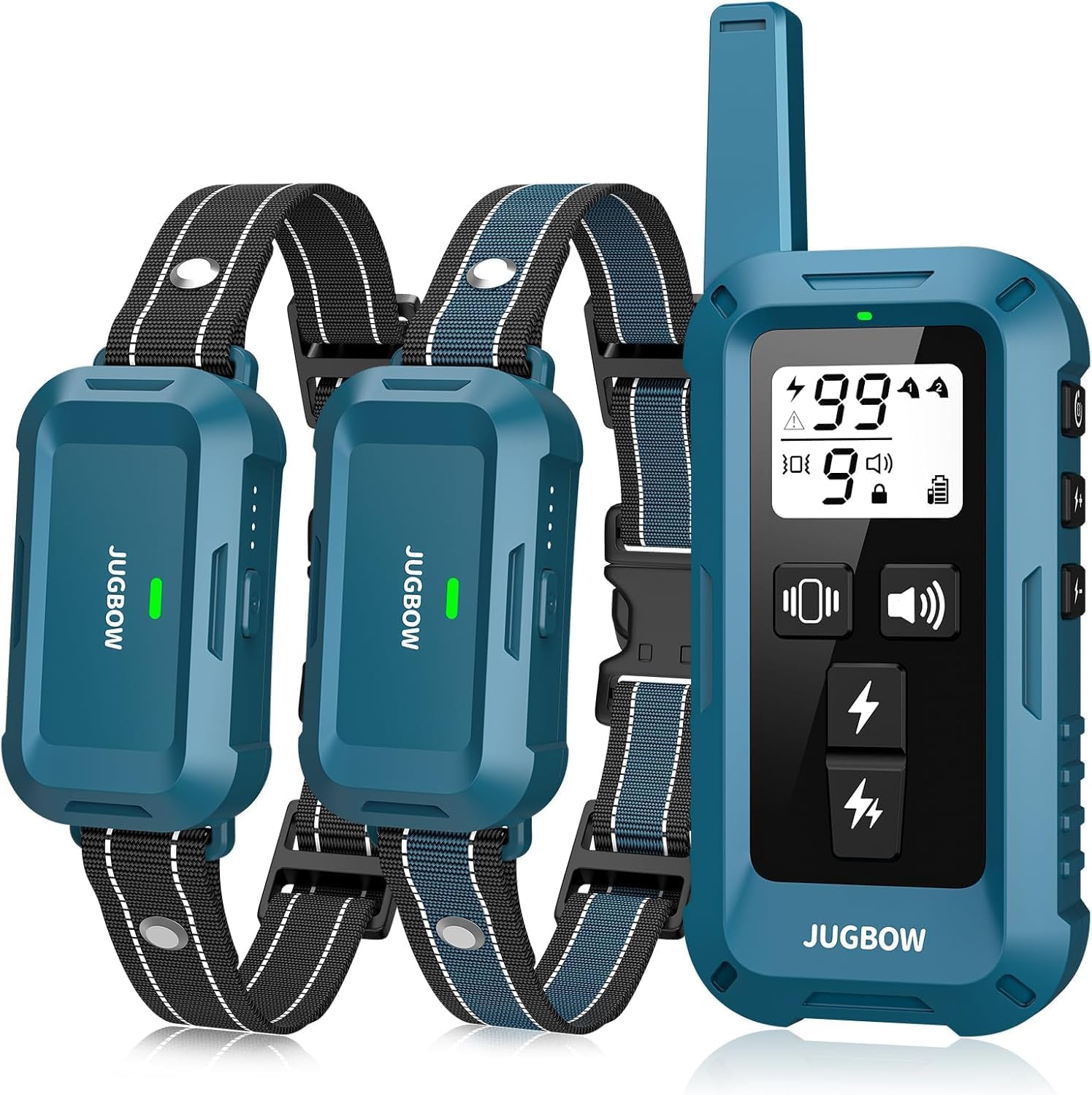 Jugbow Dog Shock Collar - 4200FT Dog Training Collar with Remote, IPX8 Waterproof Electric Collar with 4 Training Modes, Security Lock, Rechargeable e-Collar for Dogs 10-120lbs