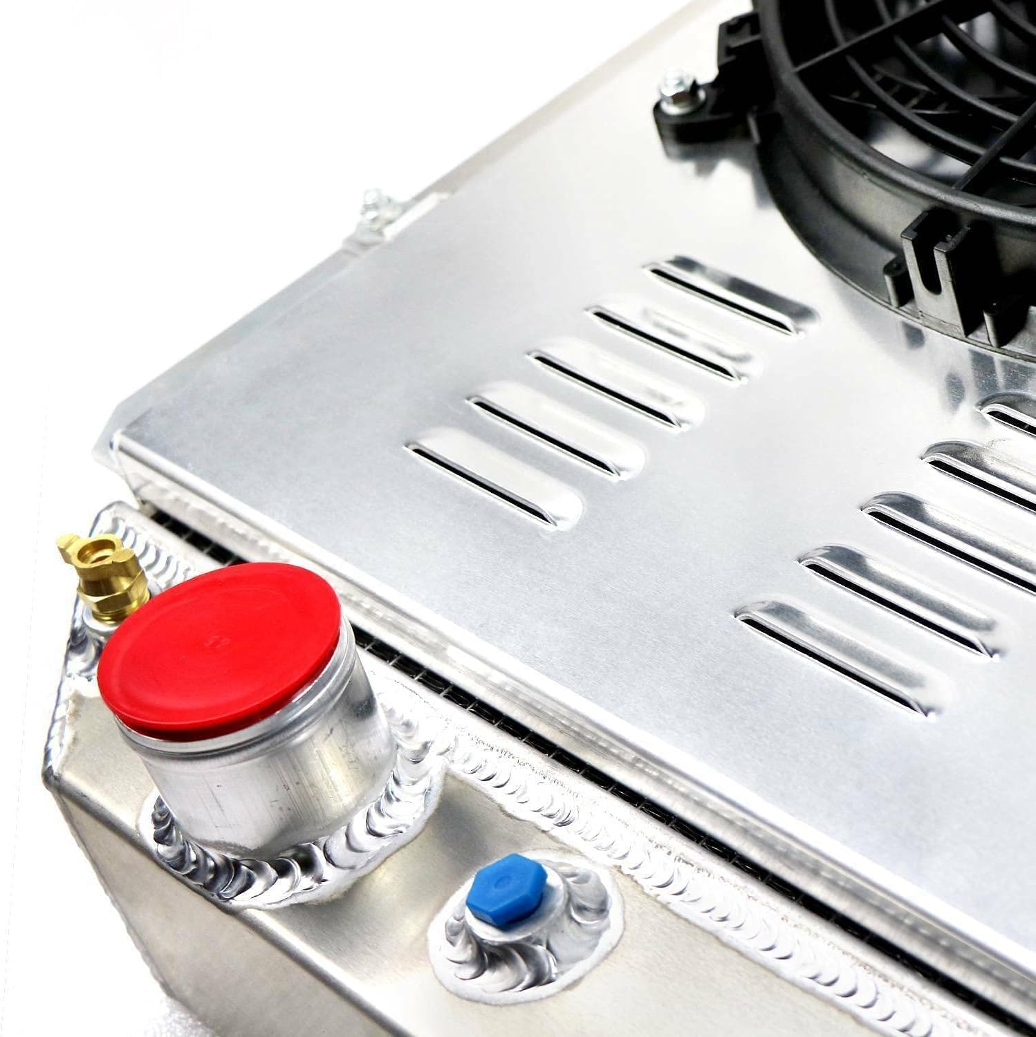 4-Row Core Radiator&Electric Fans Compatible with 1966-1979 Ford F100 F150 F250 F350 Bronco Truck V8 Automatic Trans. 68 1969 71 73 1972 1970 1975 1978