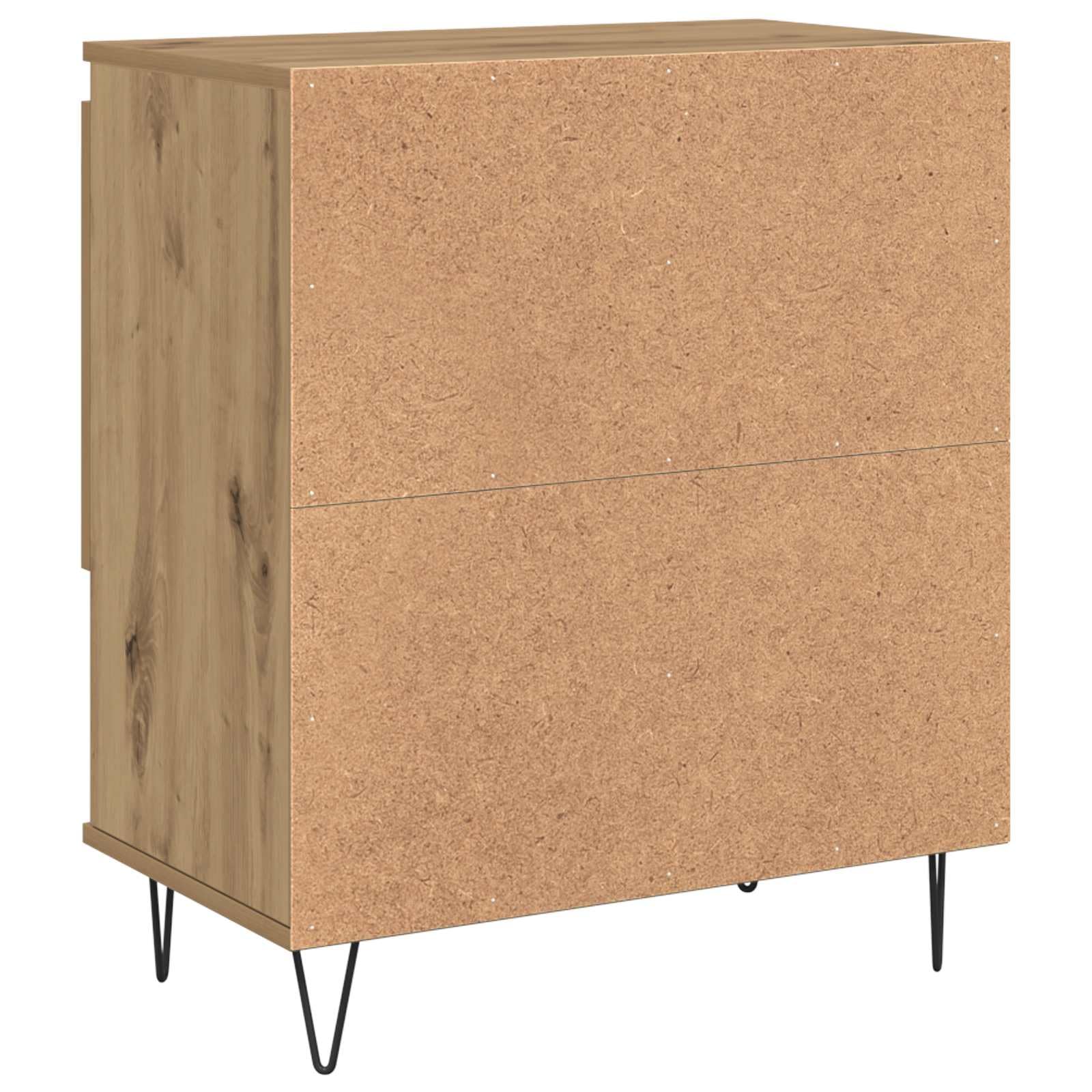 Générique Bufet 2 sztuki z drewna inżynieryjnego, nowoczesna prostokątna szafka do przechowywania 60x35x70 cm, meble do salonu lub jadalni z przestronnymi przegródkami, czysty design i montaż