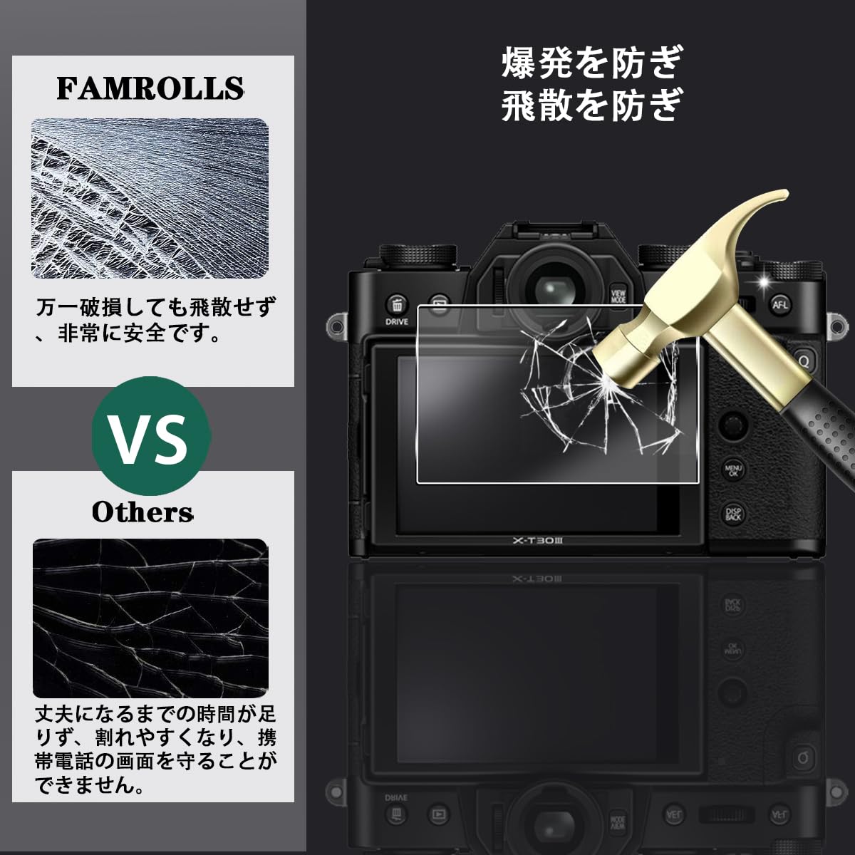 Amazon | 【2枚セット】 対応 FUJIFILM X-T30 III ガラスフィルム