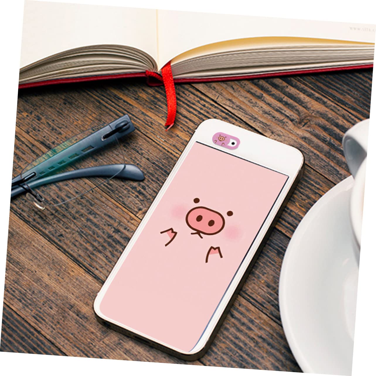 Cubierta Protectora de Cámara Web Rosa, 3 Piezas, Abs | Portátil y Móvil, Autoadhesiva, Fácil de Aplicar y Retirar, Diseño Deslizante