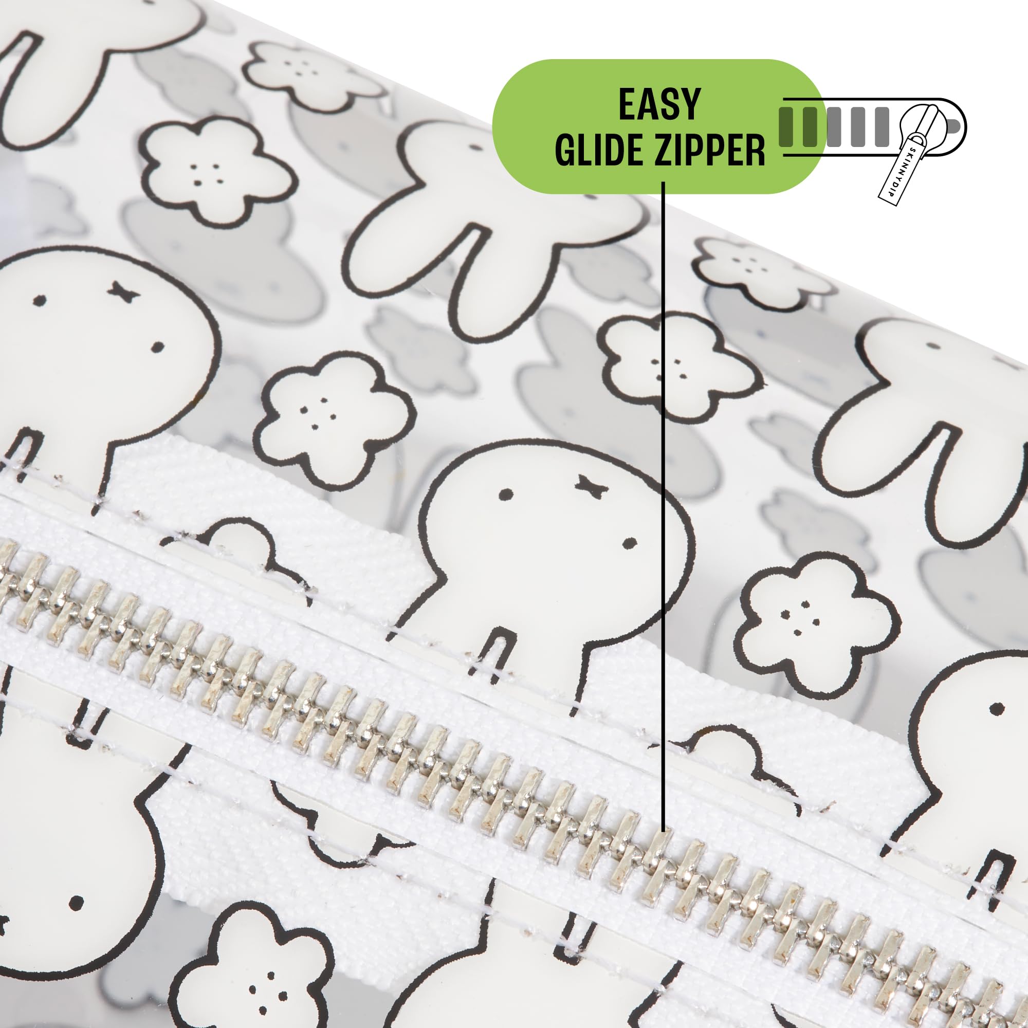 Skinnydip Miffy Makeup Bag/Pencil Case - Gift, Clear Travel Makeup Bag, Easy Glide Zipper, Official Miffy - Image 4