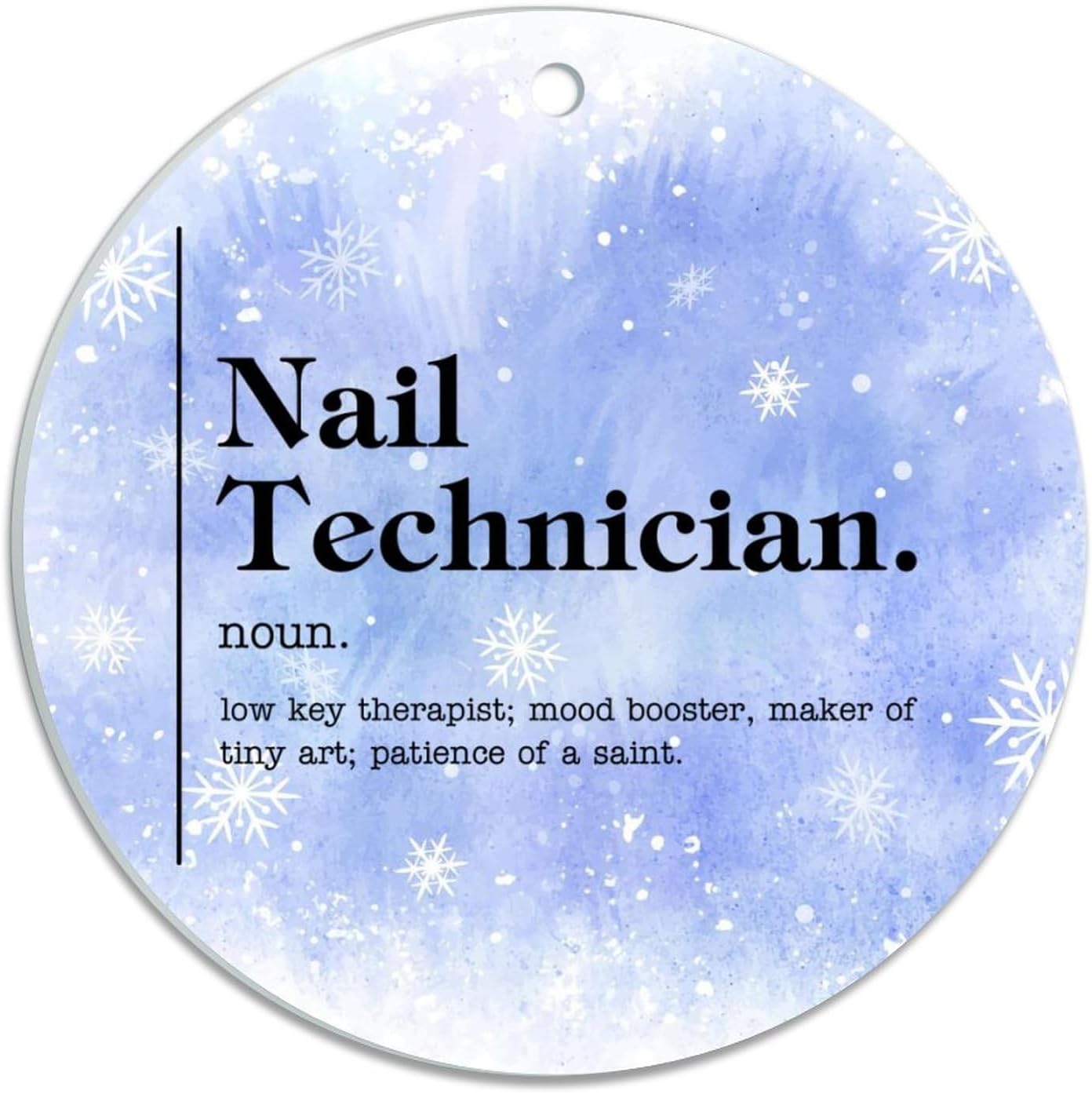 Nail Technician Definition Christmas Acrylic Ornament Word Description Christmas Ornaments Funny Car Hanging Ornament for Christmas Family Members 3 in image 3