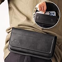 Vista 1 de Topstache Funda de cuero para iPhone 17/16/15/14 - Funda de teléfono celular con clip para cinturón para Galaxy S25/S24/S23 - Funda universal