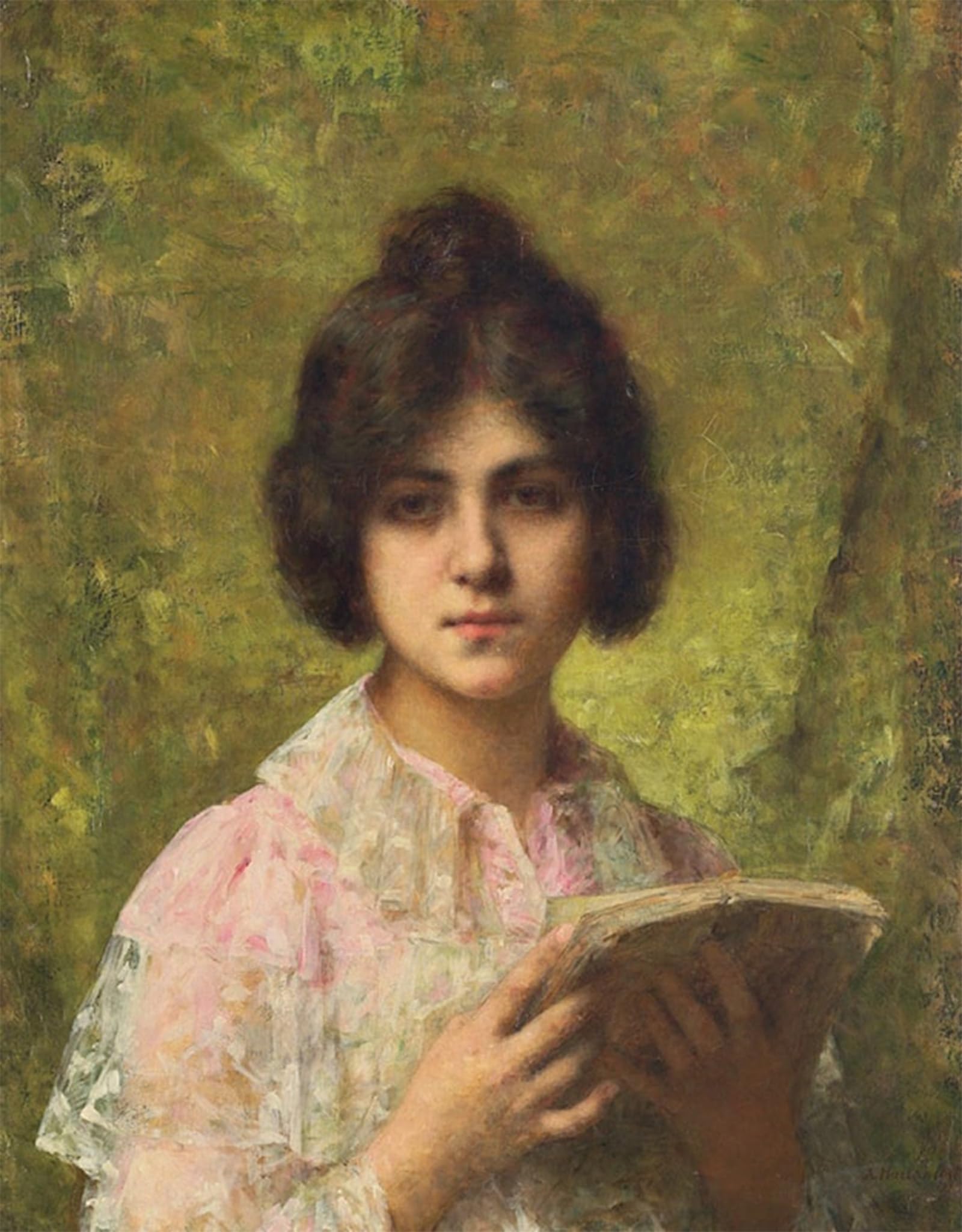 POSTERIIk Famous Print Pop Art Wall Art Graffiti Young Woman Holding a Book Alexei Alexeivich Harlam off Art Prints for Home Decor 60x90cm