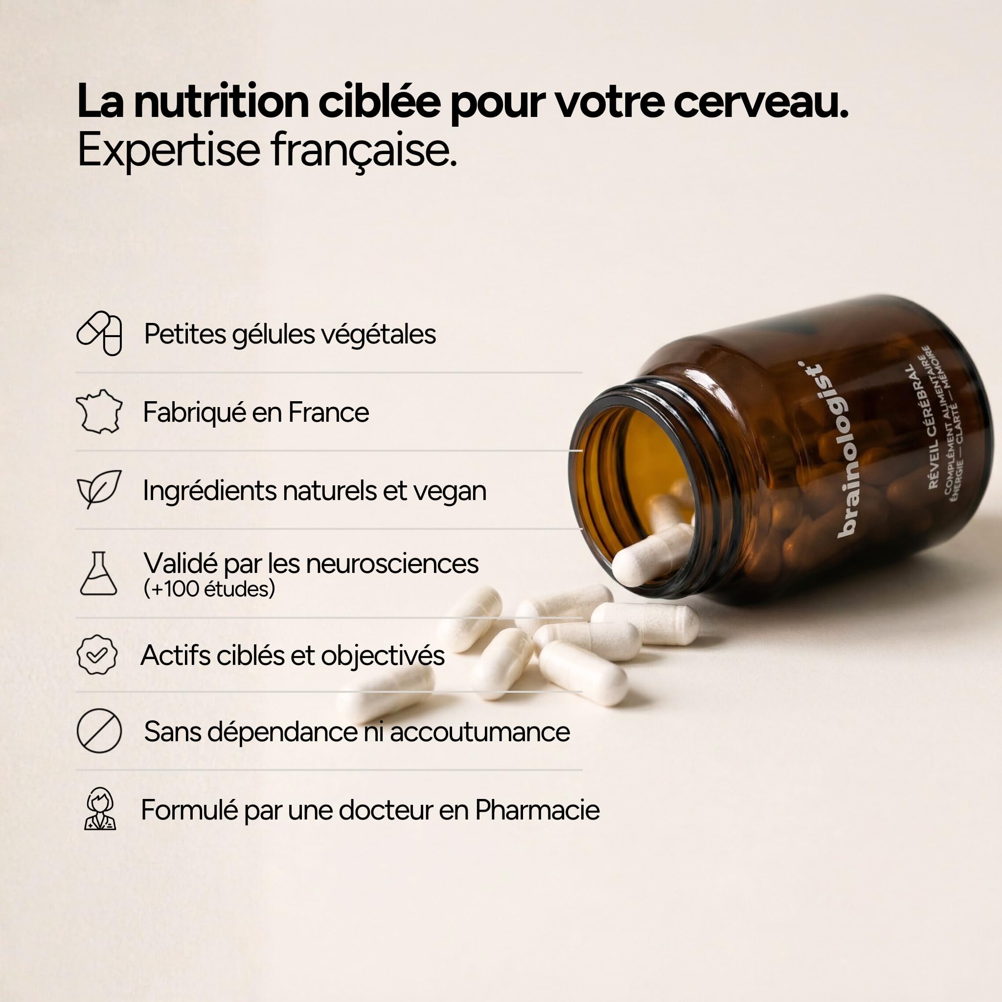Réveil Cérébral 30J – Énergie Durable & Clarté Mentale – Tulsi Guarana Magnésium – Anti-Fatigue & Mémoire – Formule Naturelle & Scientifique – Fabriqué en France