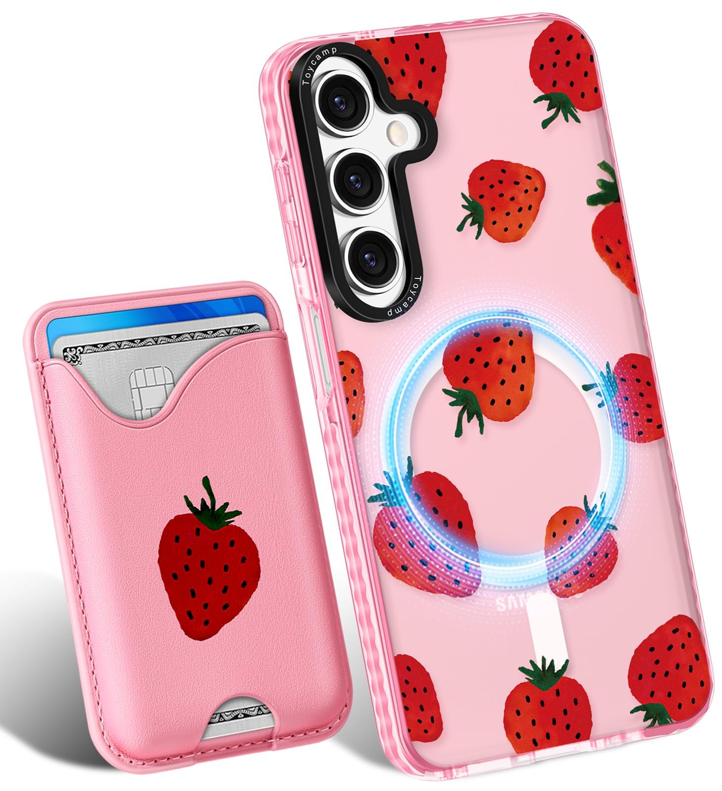 Toycamp for Samsung Galaxy A16 5G Case - Compatible with Magsafe Credit Card Holder Wallet Magnetic Cute Women Teen Girls Kawaii Girly Unique