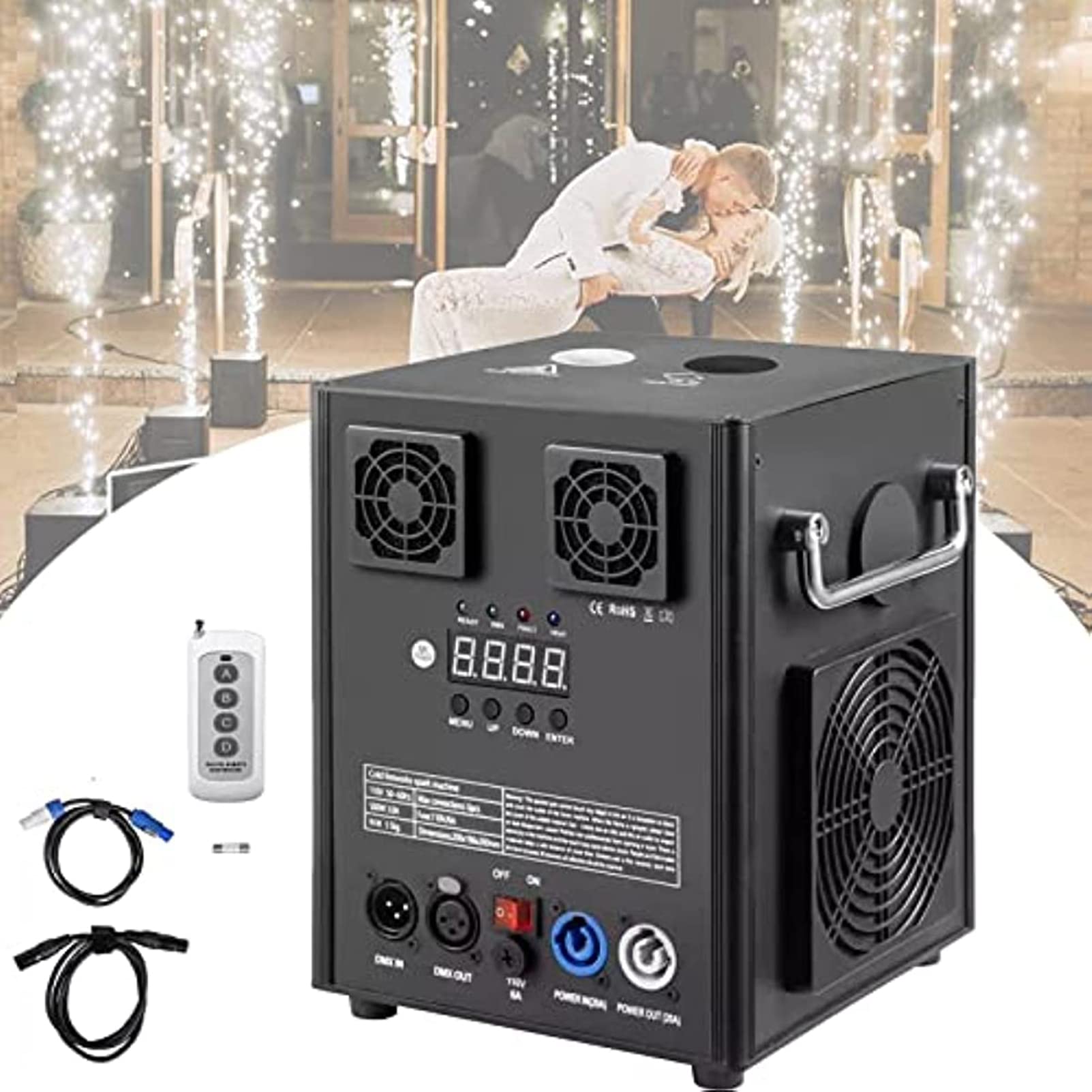 Macchina per Effetti Speciali Attrezzatura da Palco, 700W Smart DMX Telecomando Attrezzatura per Eventi Effetto Palcoscenico da Matrimonio, per Matrimonio, Spettacolo Musicale, DJ