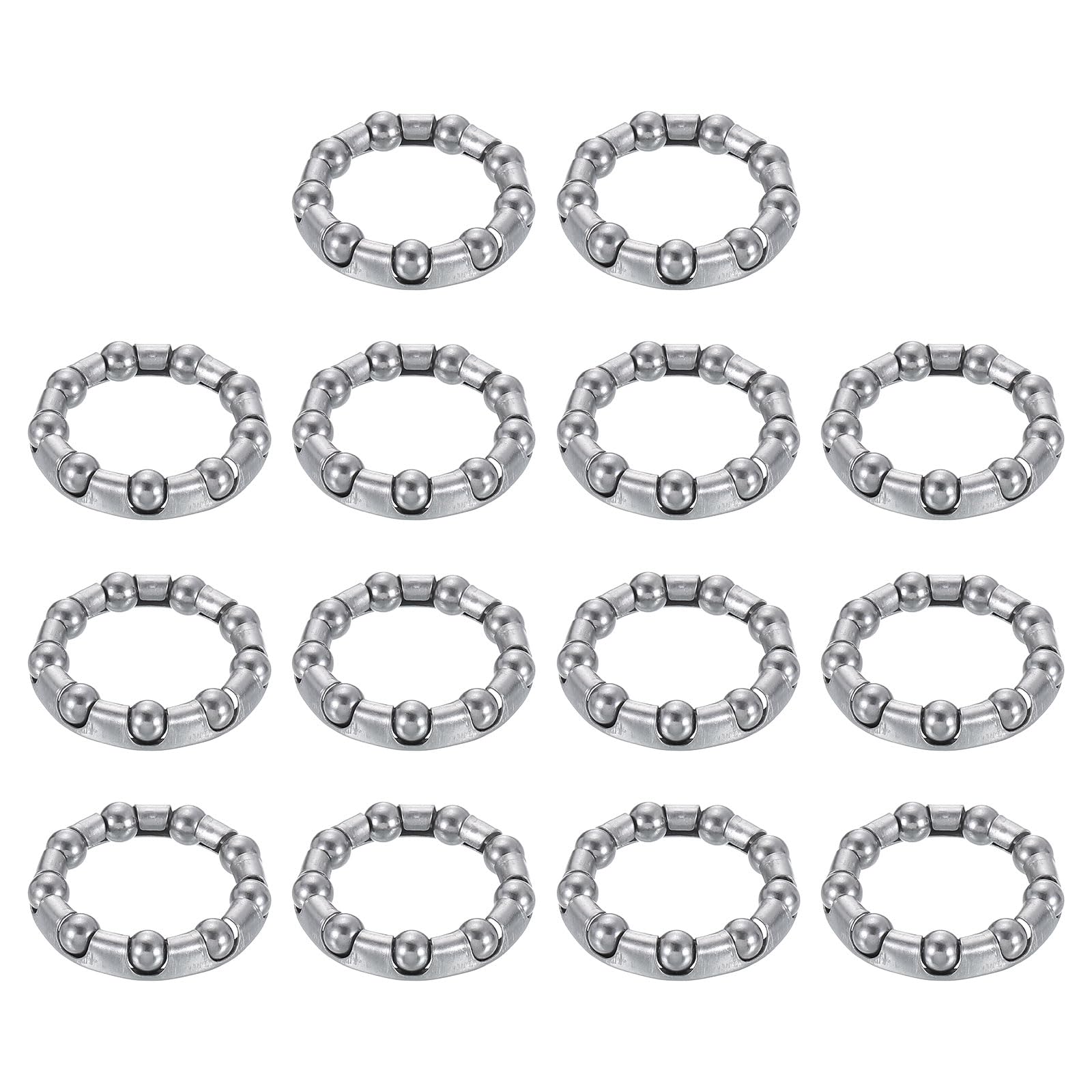 sourcing map Bicycle Crank Ball Bearing 1/4Inch (6mm) x 9 Balls, 6pcs Replacement Ball Bearings for Bottom Bracket Bearings Bike Wheel Frame Bearing Repair