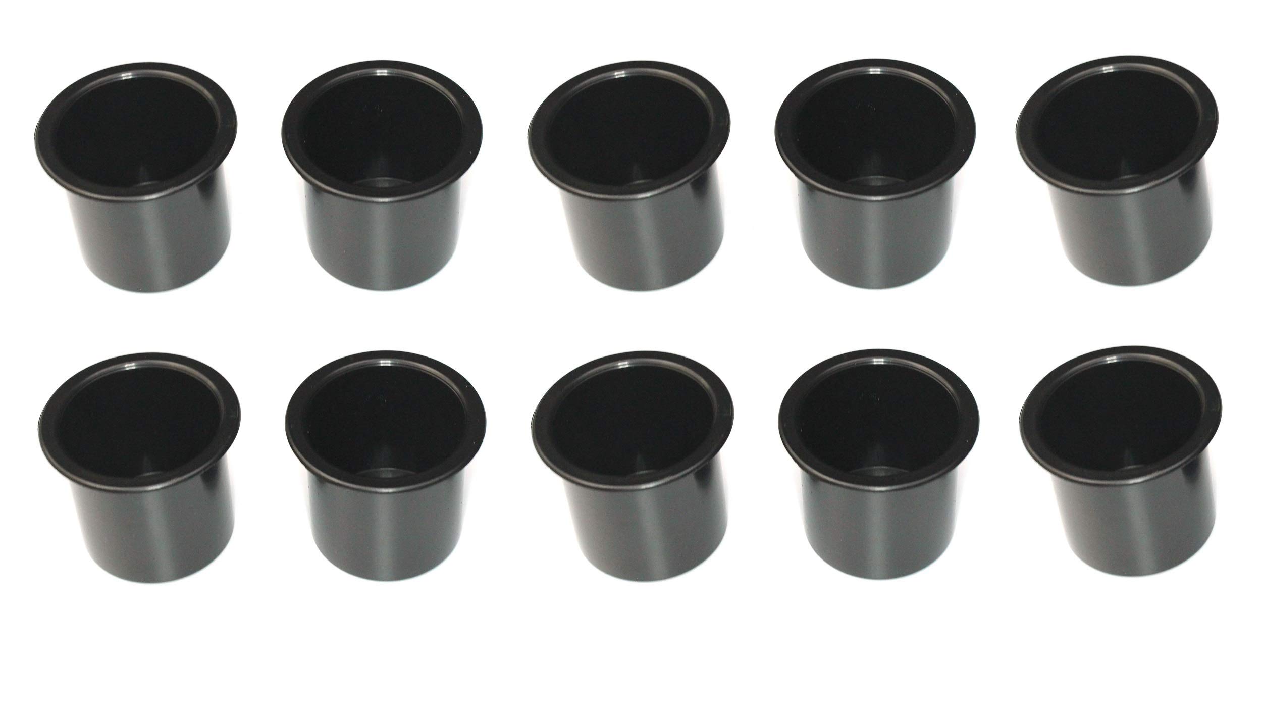 Plastic 2 7/8 Black Drop in Cup Holder Plastic Multipack Wholesale Bulk Listing Poker (10)
