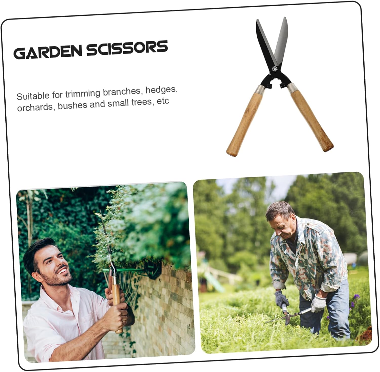 High Carbon Steel Handle Fence Scissors Pruning Shears for Gardening Hedge Cutter Fruit Tree Scissors Garden Pruning Tools