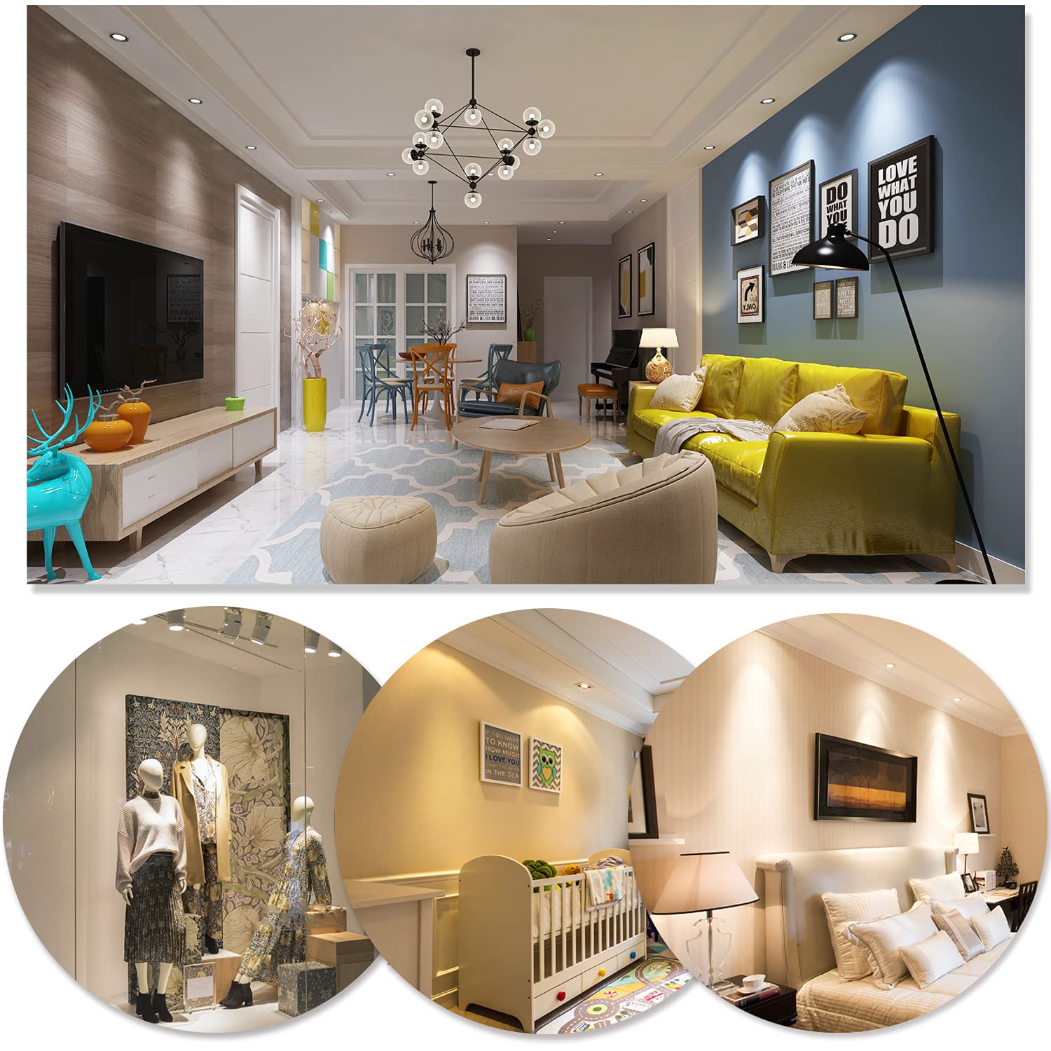 AGOTD Lampadina LED GU5.3 MR16, 7 W, 2700 K, luce bianca calda, sostituisce faretto alogeno da 50 Watt, angolo di diffusione 38°, 12 V AC/DC, confezione da 6, BL-MR16YF6K-7W
