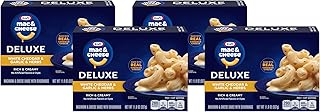 Kraft Deluxe White Cheddar & Garlic & Herbs Macaroni & Cheese Dinner (11.9 oz Box) (Pack of 4)
