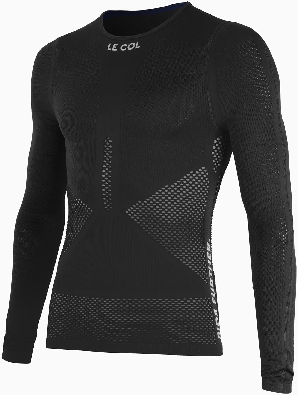 LE COL Unisex Pro Mesh Long Sleeve Base Layer | Breathable Cycling Undershirt | Light, Quick Dry, Snug Fit | SM/LXL