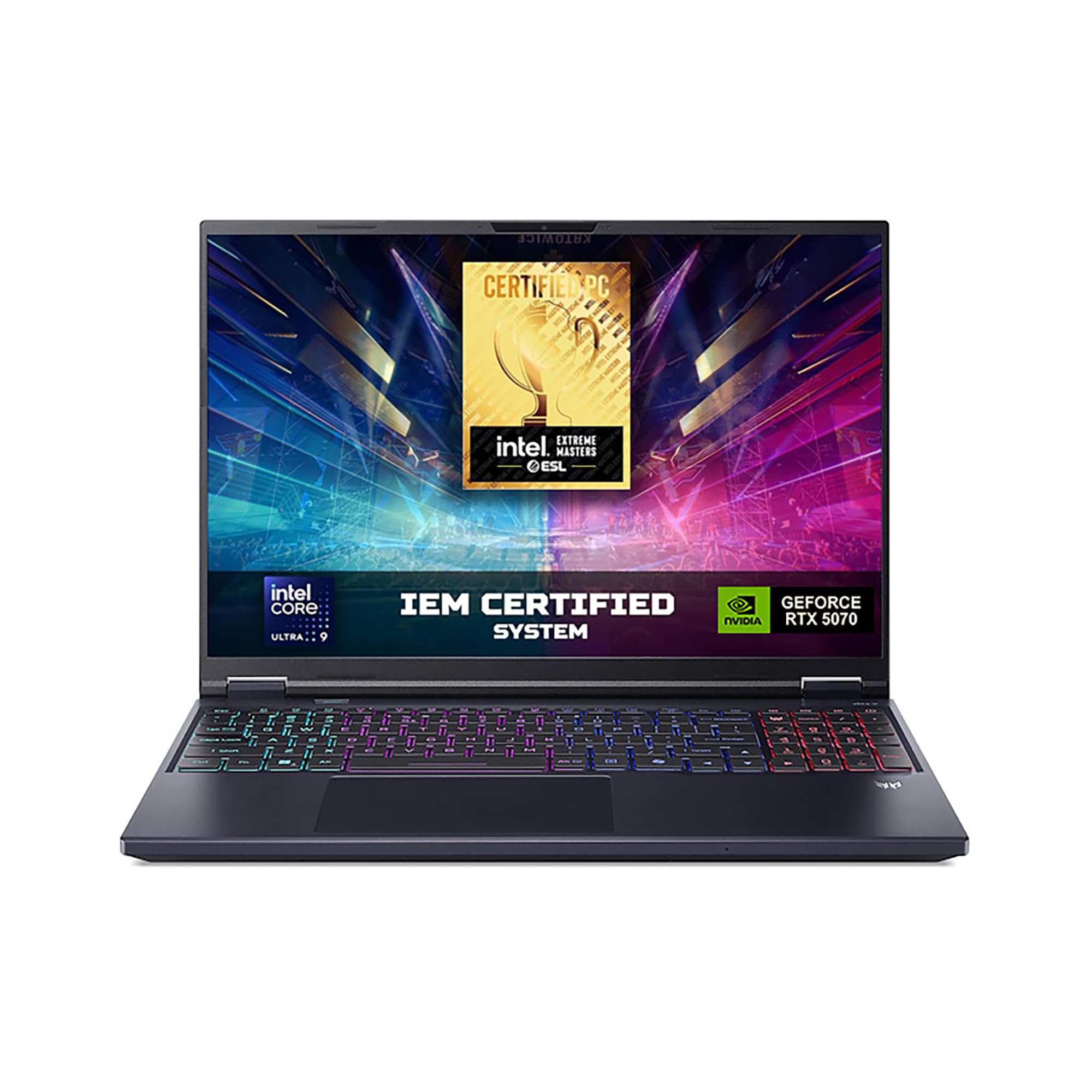 Acer Predator Helios Neo 16 AI PHN16-73-92SX Notebook Gaming, NVIDIA GeForce RTX 5070 Ti 12 GB GDDR7, Intel Core Ultra 9 275HX, RAM 32 GB DDR5, 1 TB SSD, Display 16" WQXGA 240 Hz DDS, Windows 11 Home