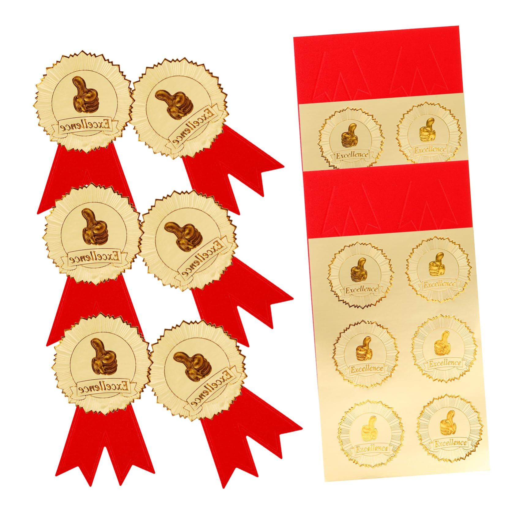 Happyyami 72sätze Zertifikatsmedaillen-stickern Mit Prägung Kreative Auszeichnungen Für Abschlussurkunden Medaillen Und Belohnungen Für Feierliche Anlässe Und Veranstaltungen