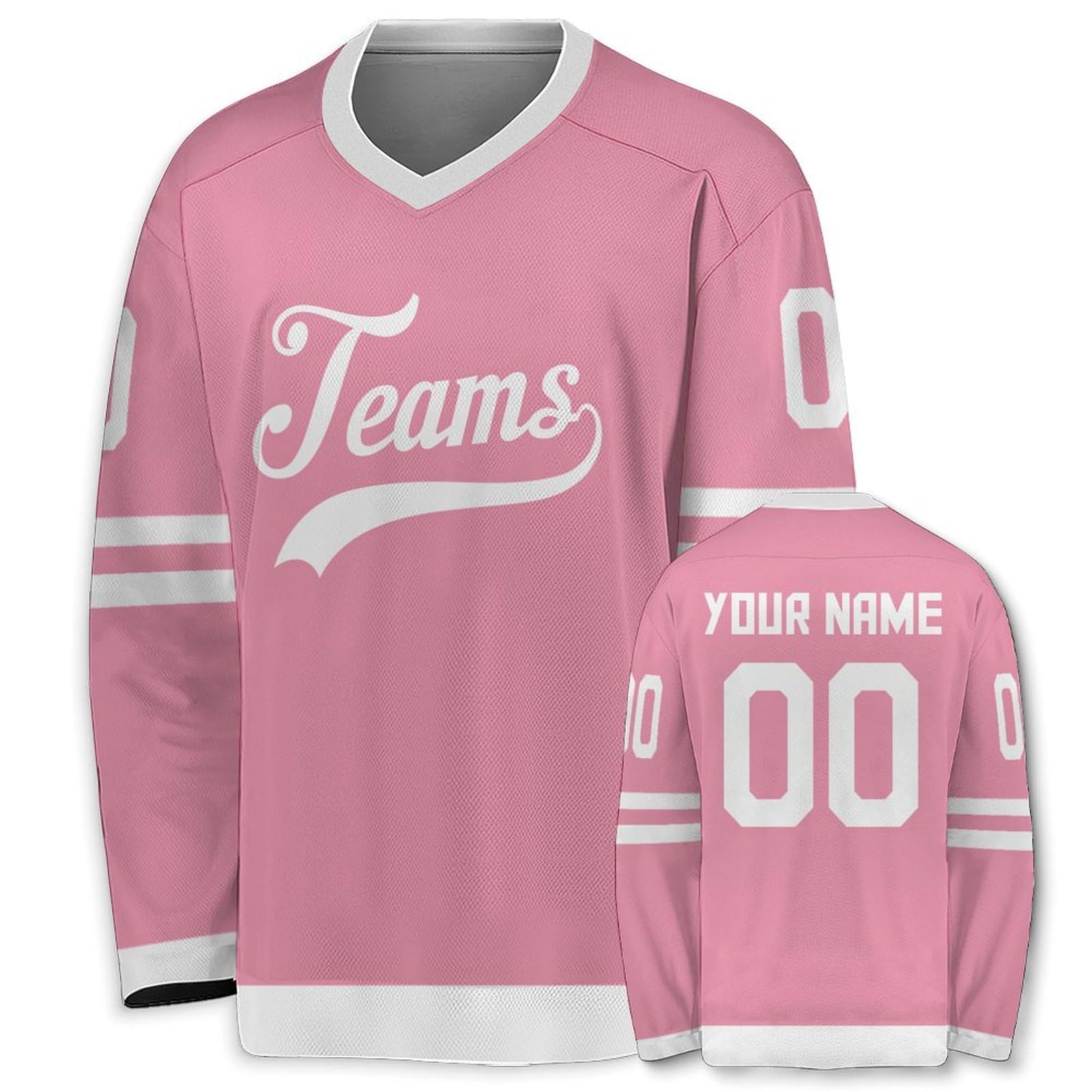 Custom Ice Hockey Jersey Hip Hop Personalized Printed Long Sleeves Hockey Jersey Custom Gift for Men Women Youth Kid