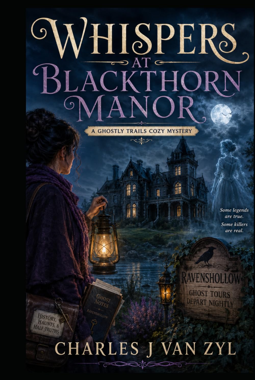 Whispers at Blackthorn Manor: A Ghostly Trails Cozy Mystery