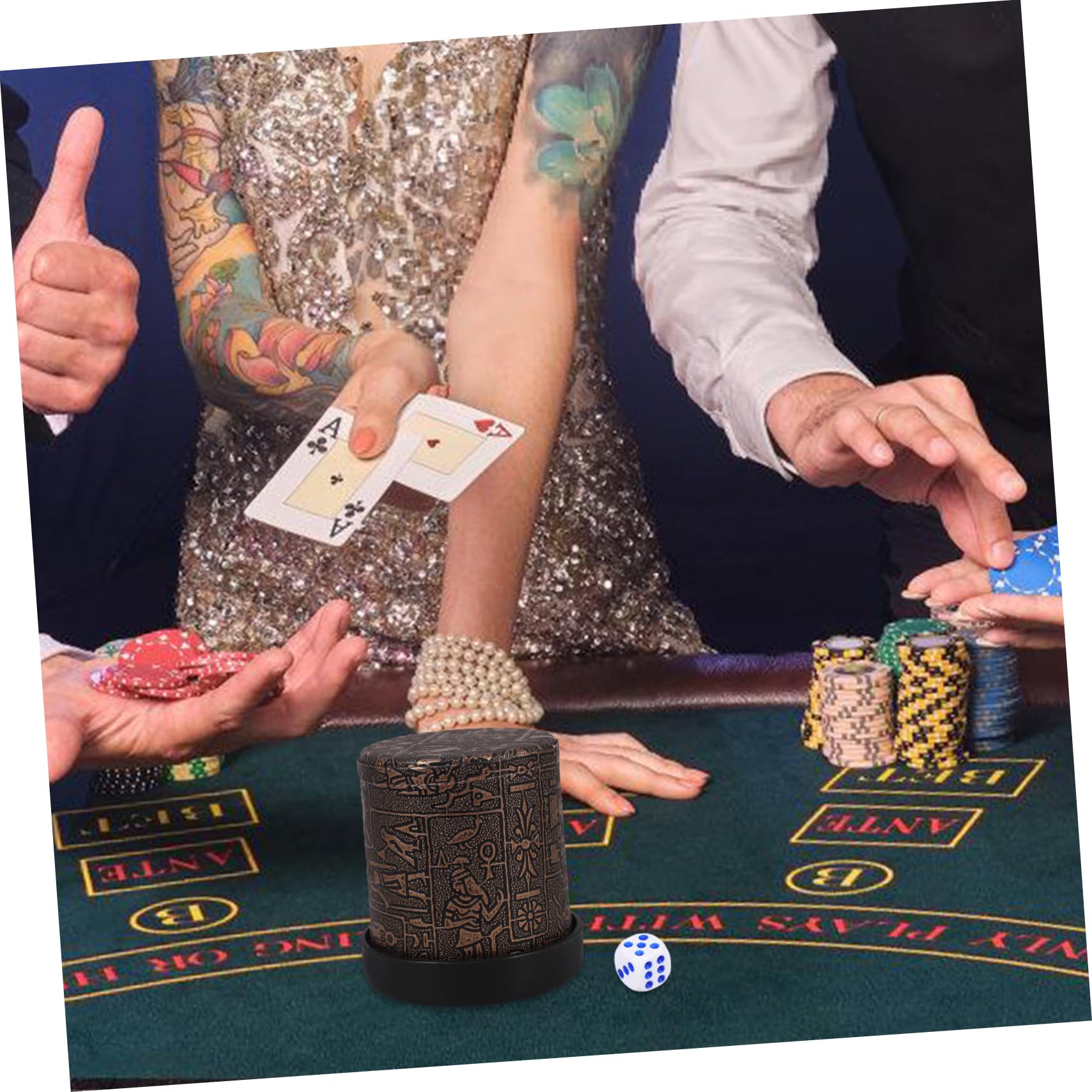 HEMOTON 5 Sets Würfelbecher Würfel Rollbecher Stapelbecher Lautloser Becher Mit n Ktv Shaker Becher Spielzubehör