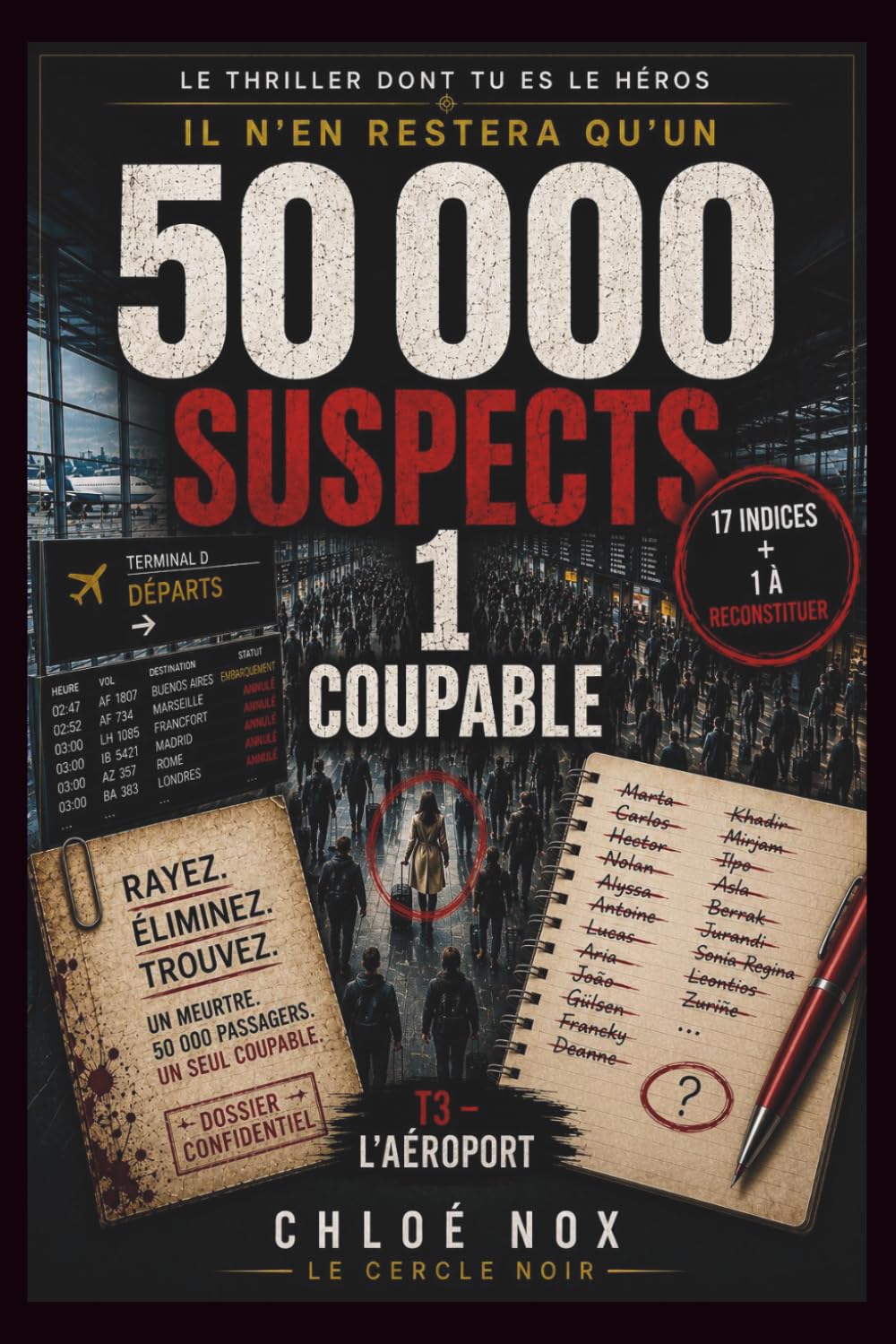 Il n’en restera qu’un. T3 L’aéroport. 50000 suspects. 1 seul coupable.: Livre jeu d’enquête avec des énigmes criminelles à résoudre pour retrouver le meurtrier. (Le cercle noir)