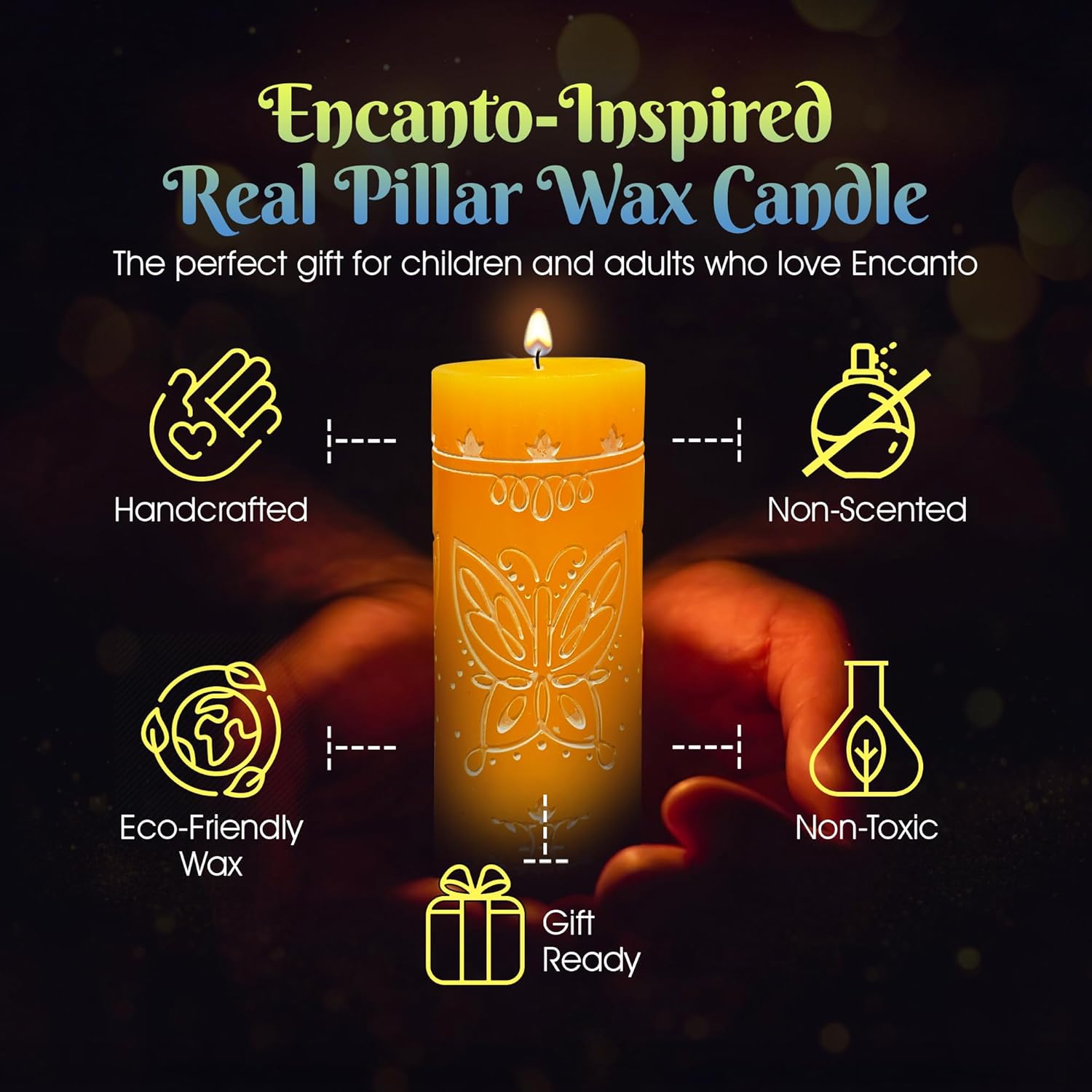 encanto magical candle | handmade candle with real pillar wax