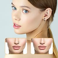 DIVINA VITAE 10 Részes Orr Piercing Szett - Rozsdamentes Acél Karika, Hamis Orr és Ajak Gyűrű, 20g 8mm, Septum és Porc Karika Férfiaknak és  7