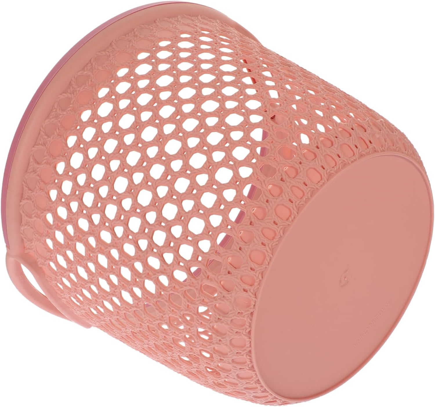 Laundry Hamper with Handle Medium Pink Hollow Out Clothes Storage Basket Portable Lightweight Organizer for Bedroom Bathroom Dorm Reusable Laundry Bin